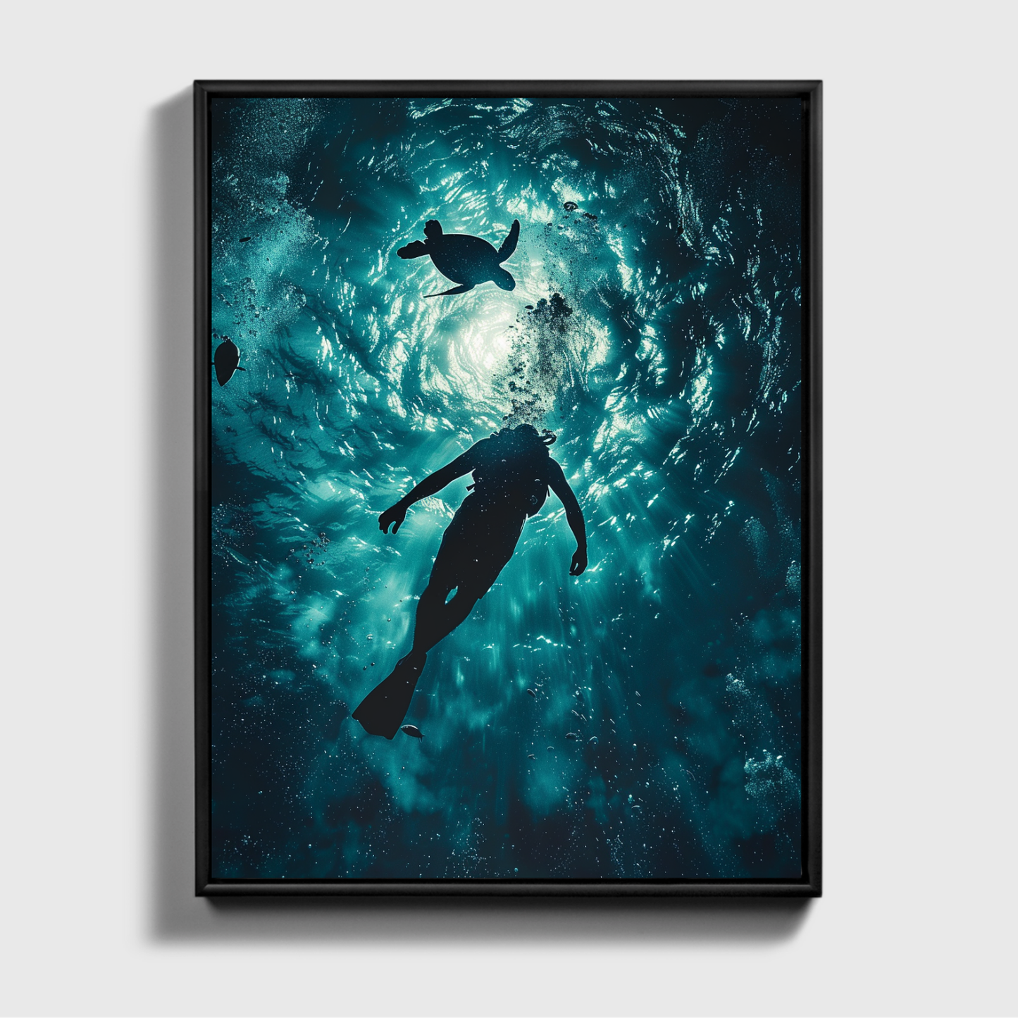 Man Dives in Ocean
