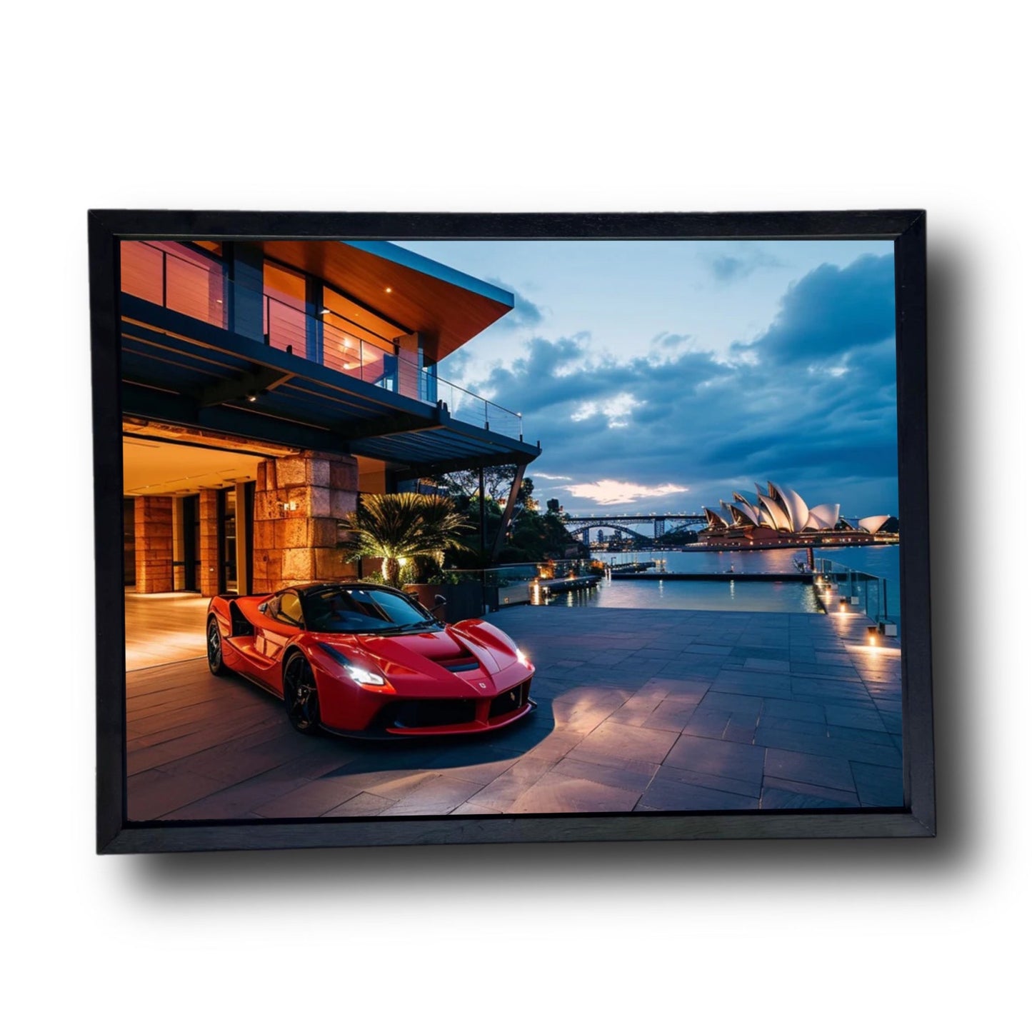 Sydney Mansion Red Ferrari