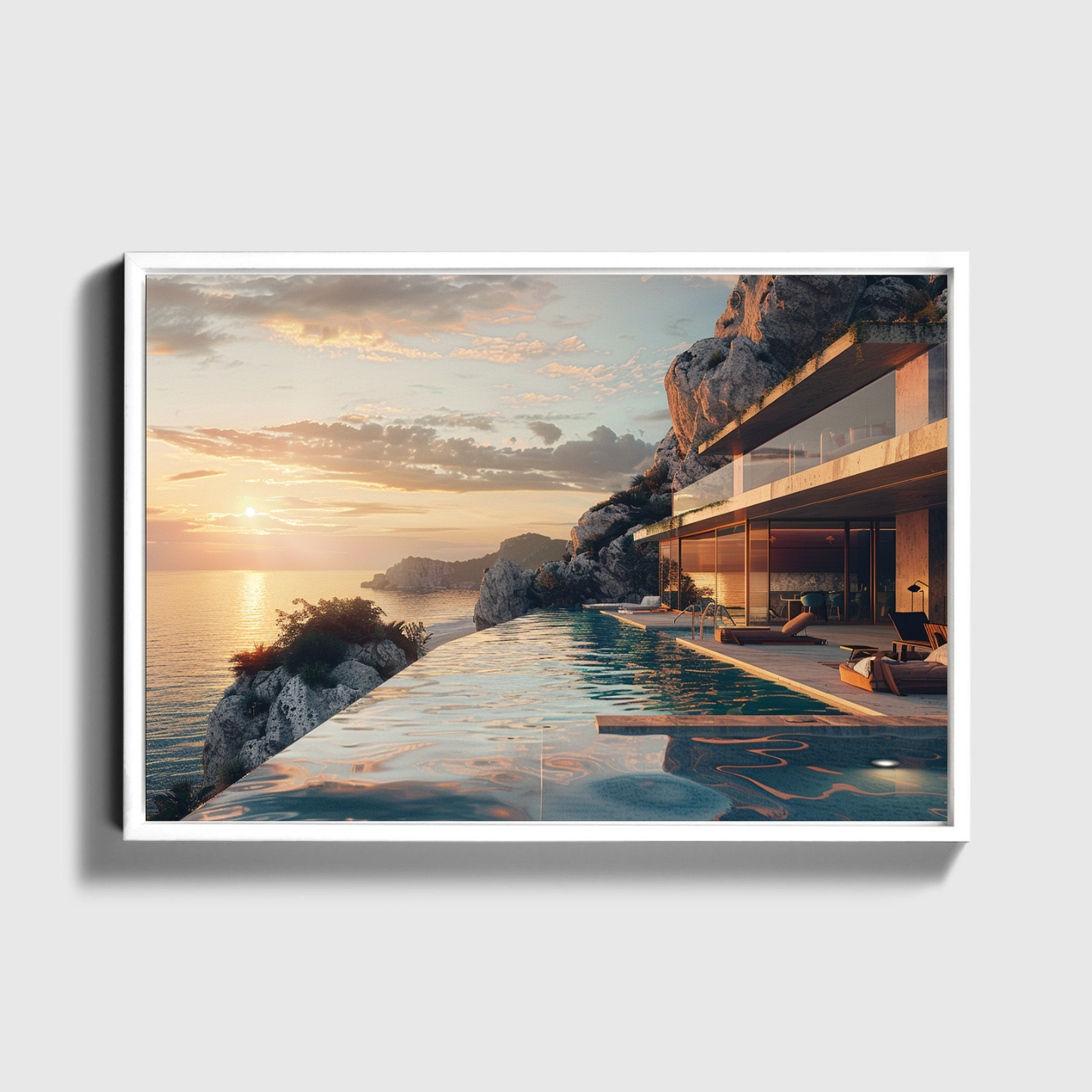Pool villa sunset