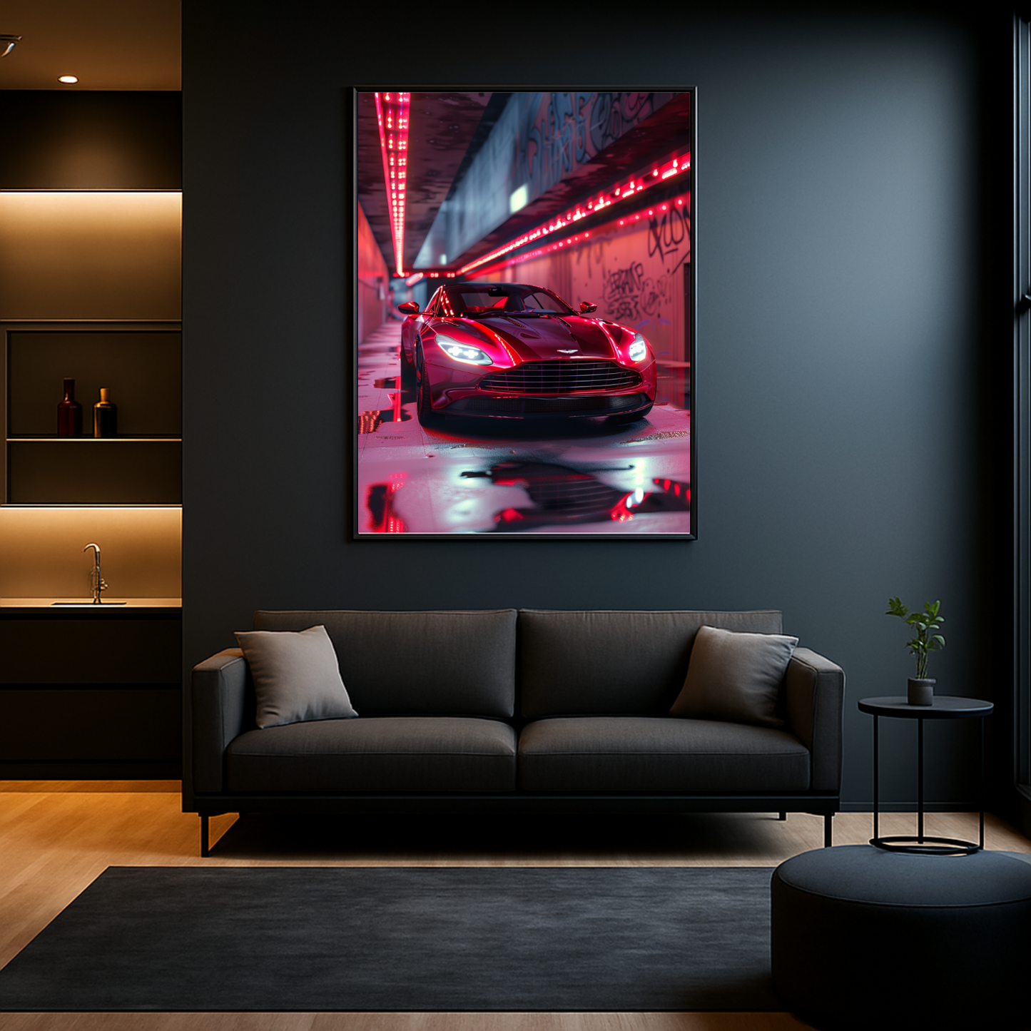 Red Aston Martin