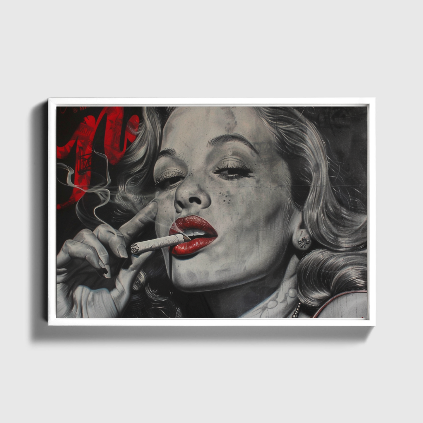 Lady Smoking a Cigare
