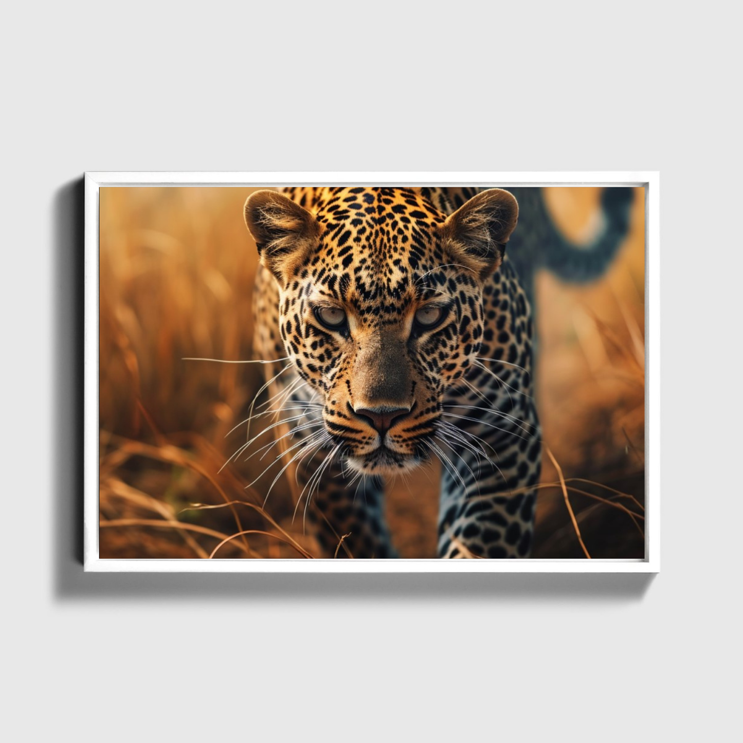 Leopard Prowling In Savannah