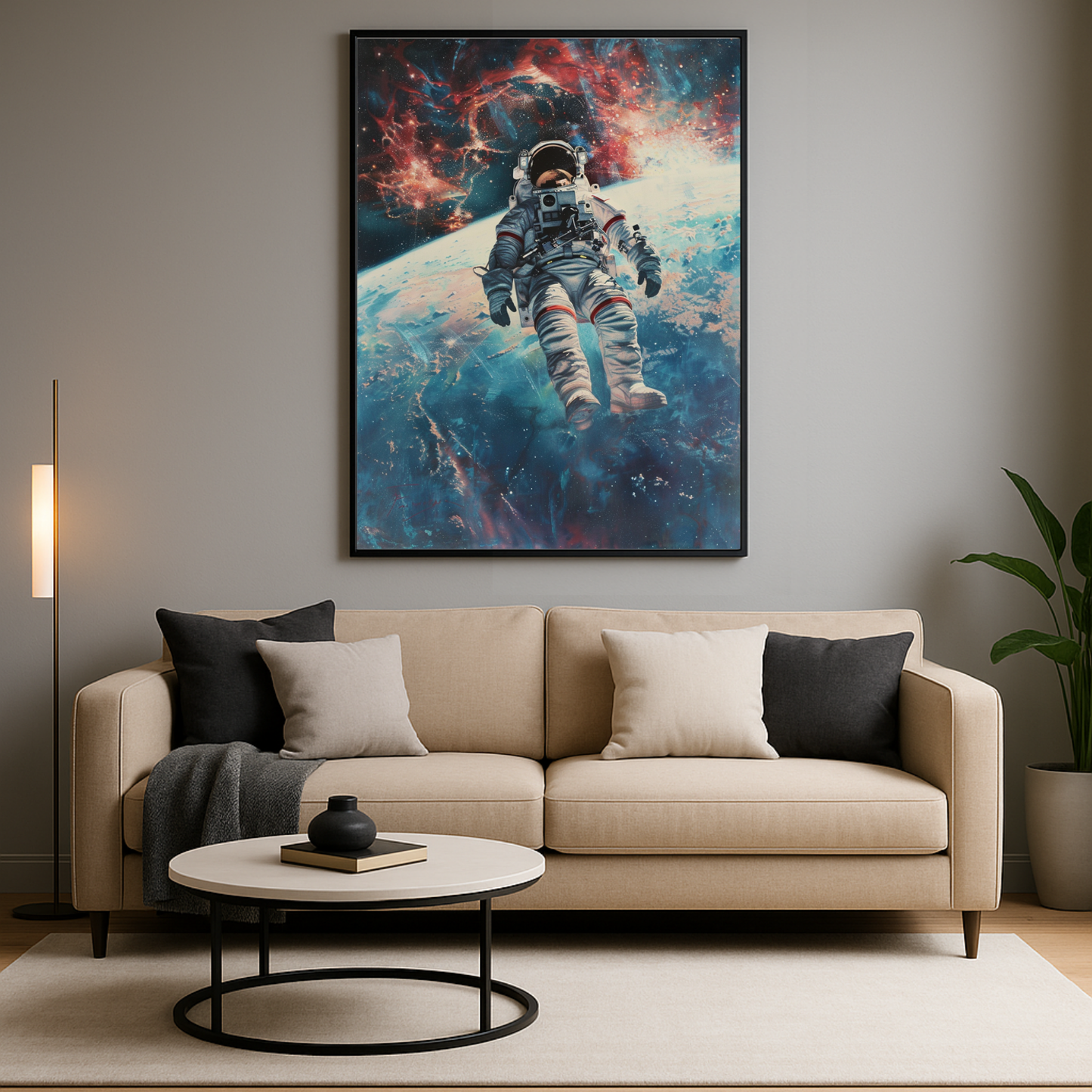 Austronaut Flying over Earth 2.0