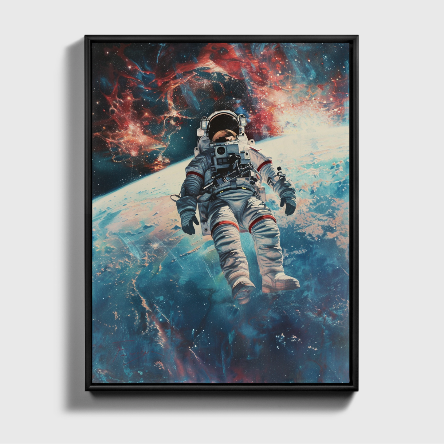 Austronaut Flying over Earth 2.0