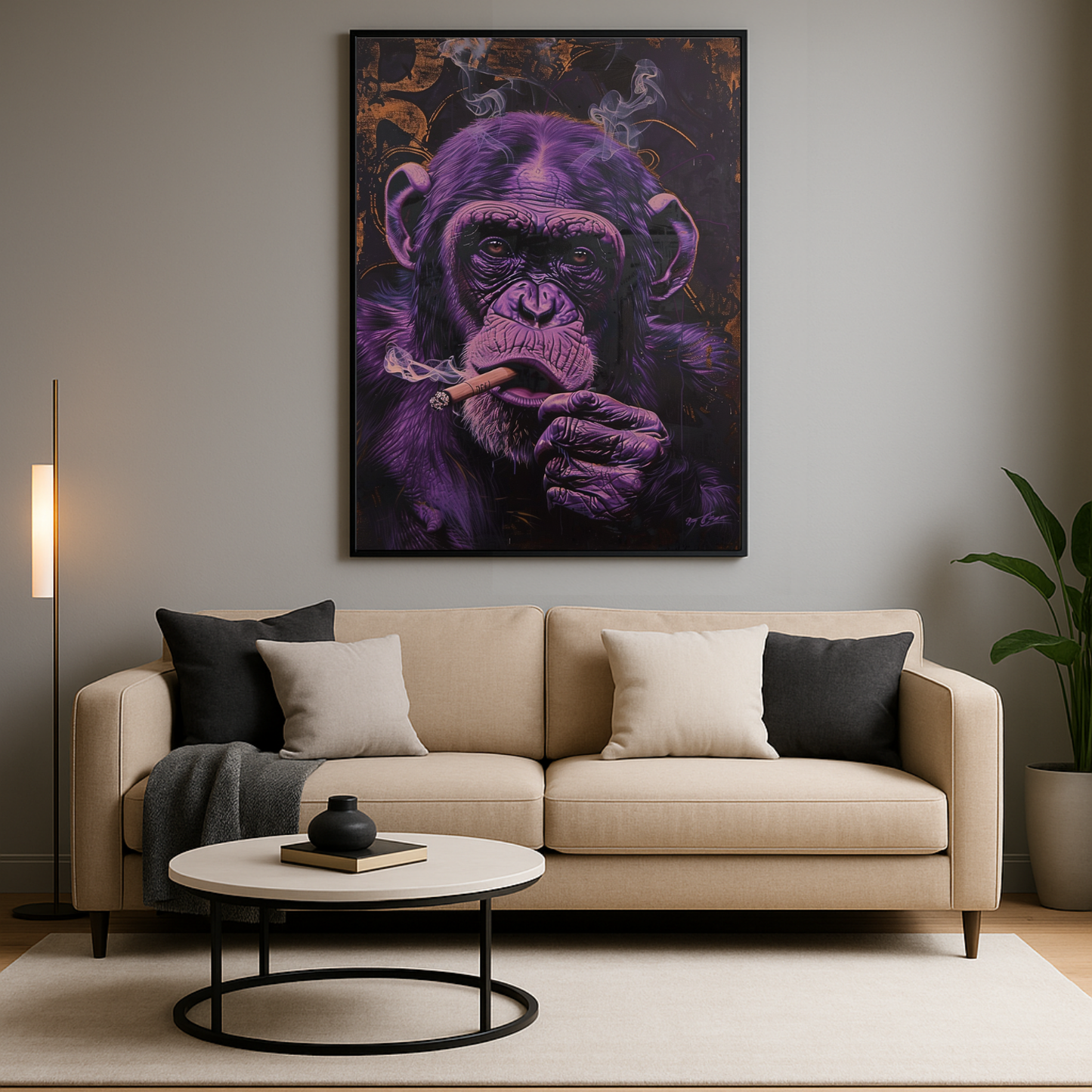 Purple Ape painted