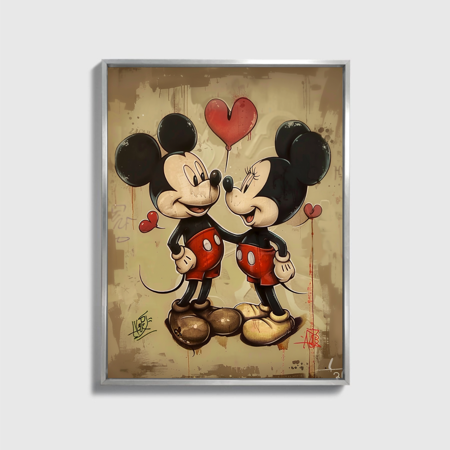 Painted mickey and Minnie Romantic