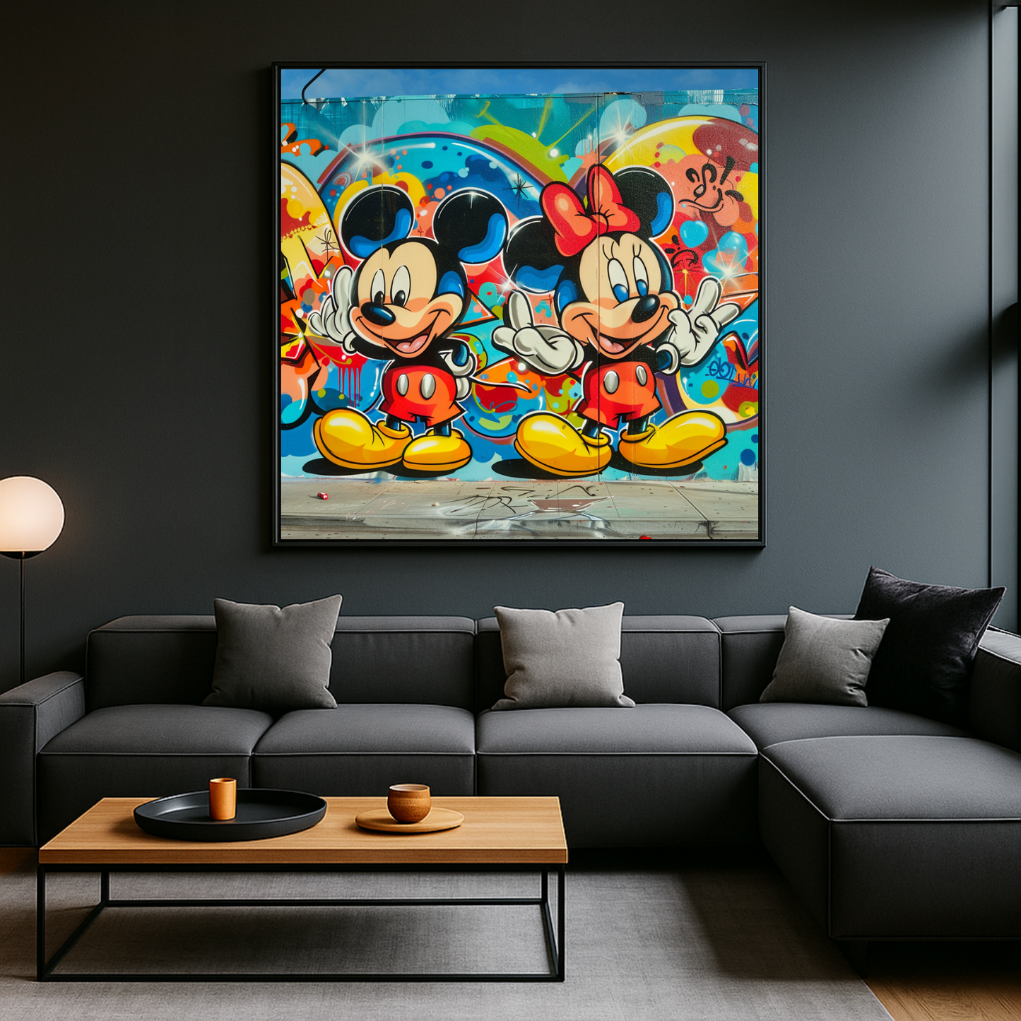 Painting of Mickey And Minnie Mouse
