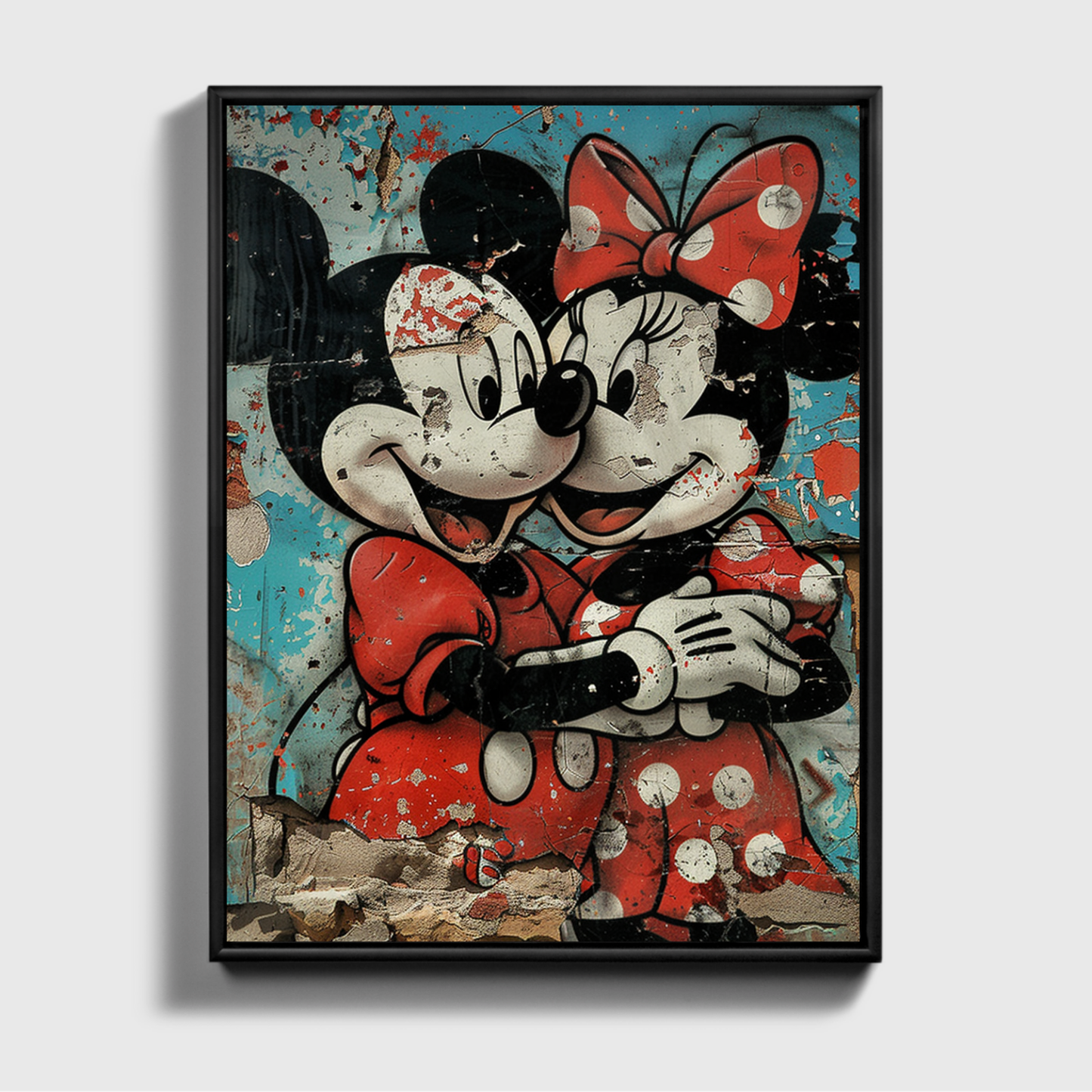 Mickey and minnie painted