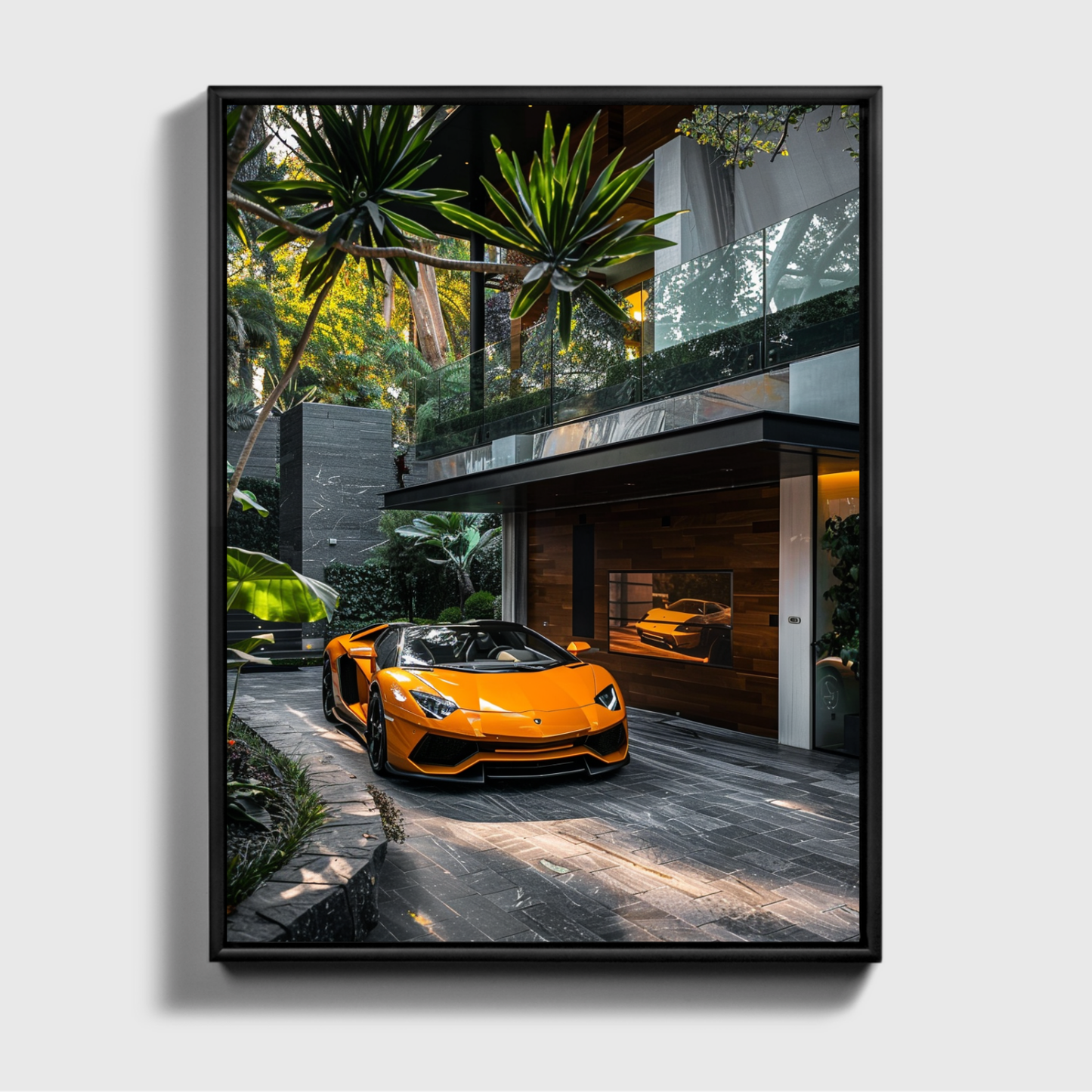 Luxury Mansion WIth Yellow Lambo