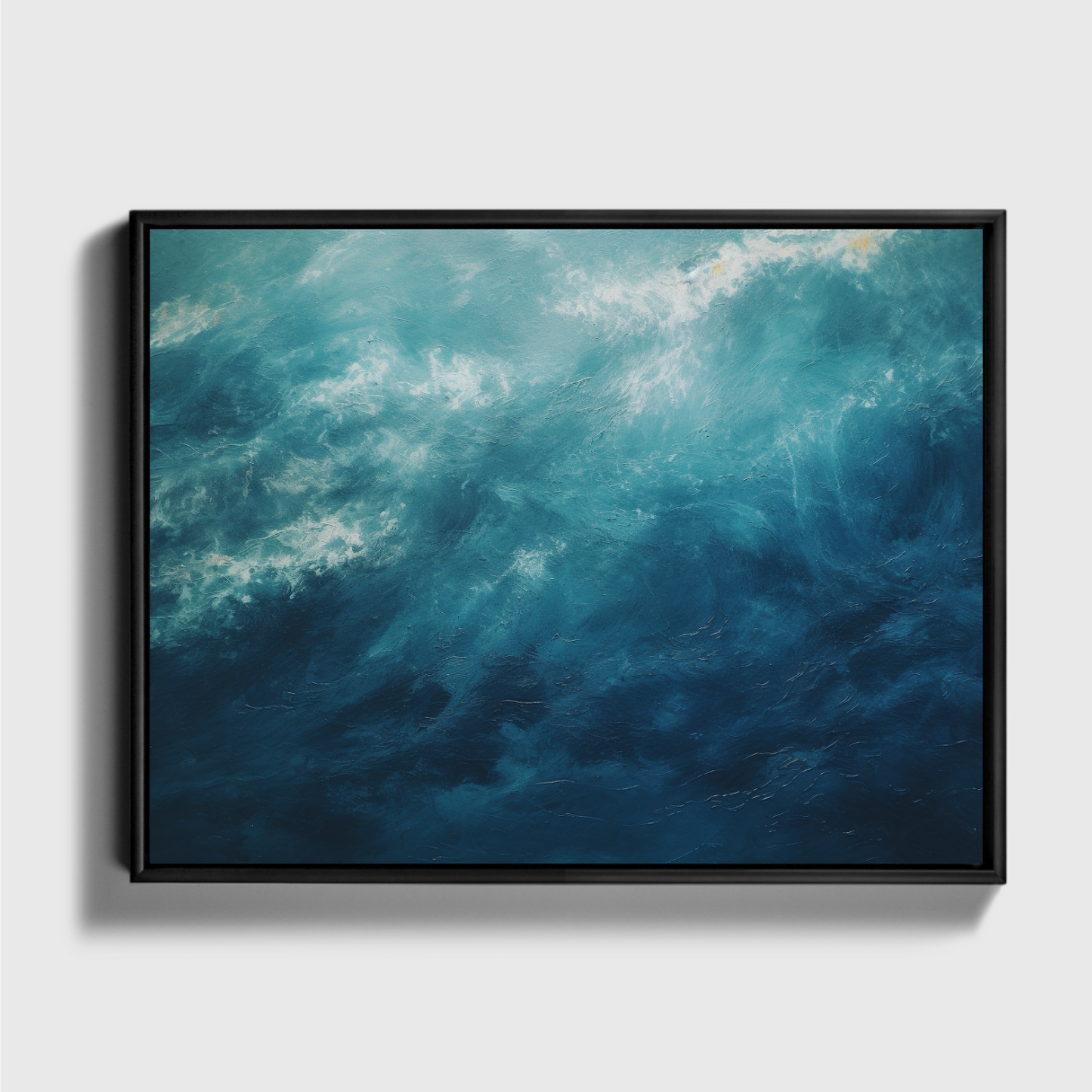 Painting With Swirls of Blue And White