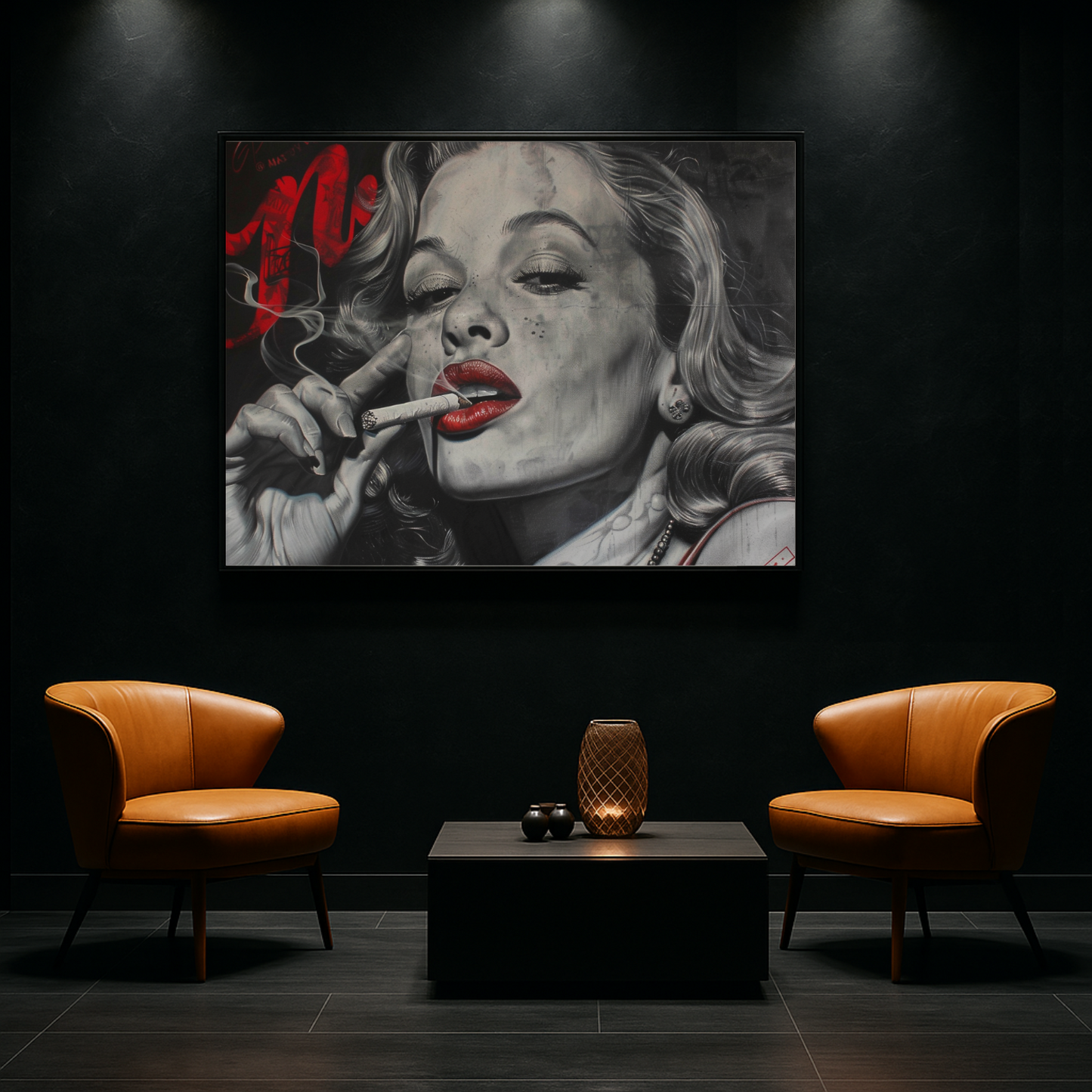Lady Smoking a Cigare