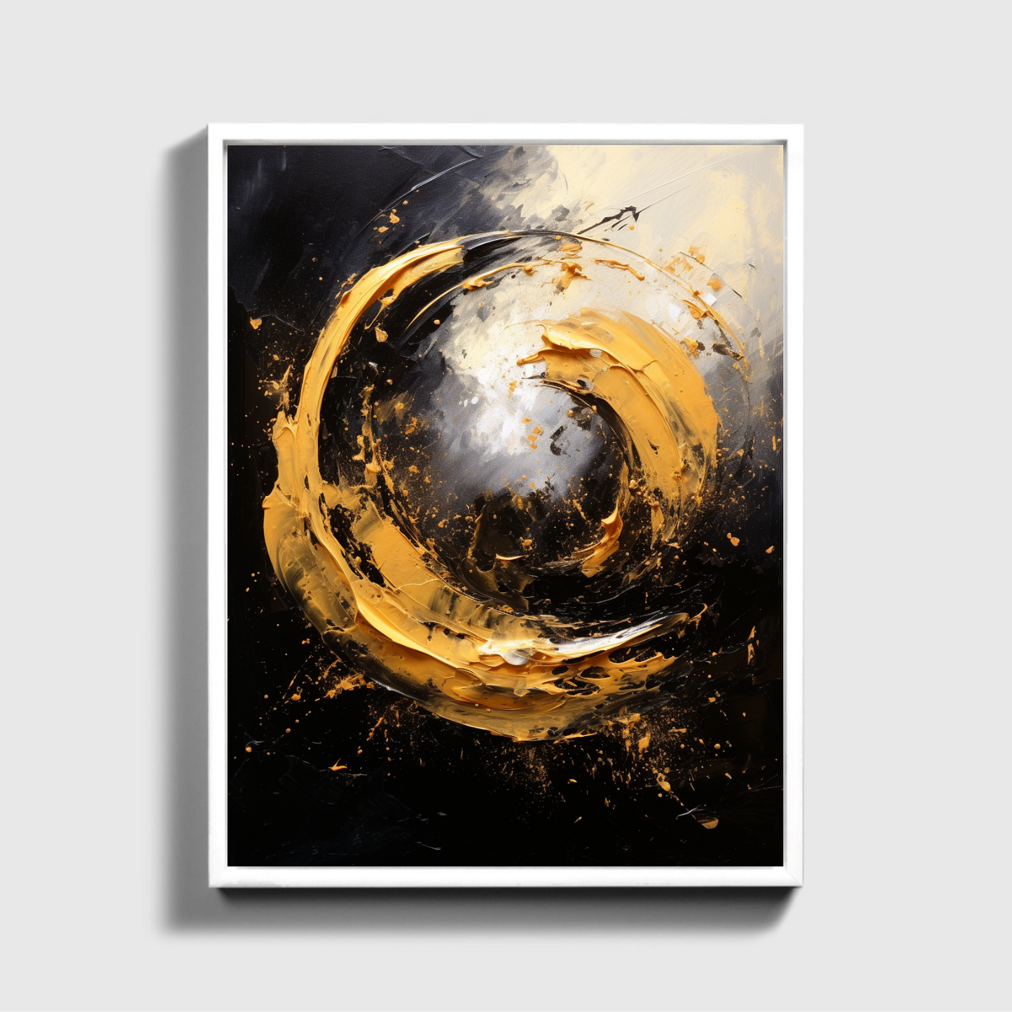 Modern Painting With Black And Gold 2.0
