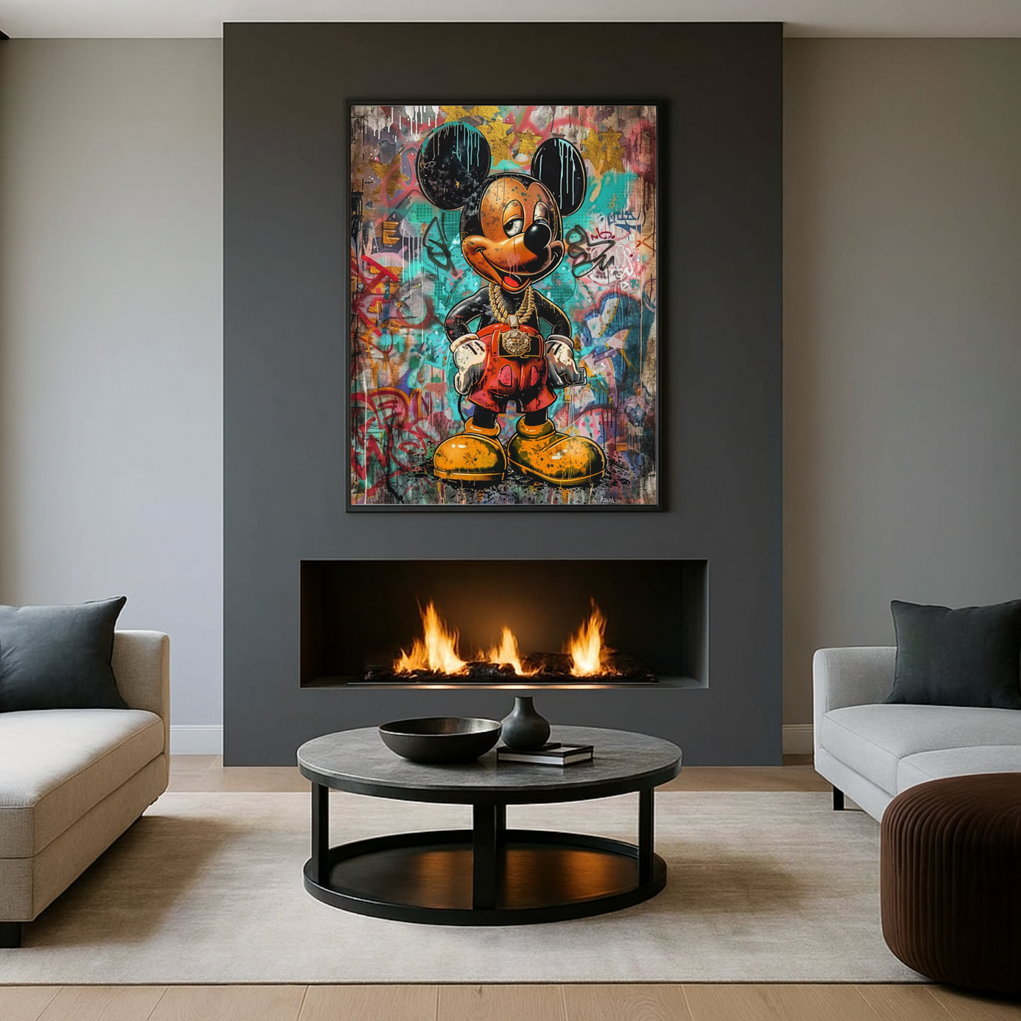 Mickey Mouse Chain Painting