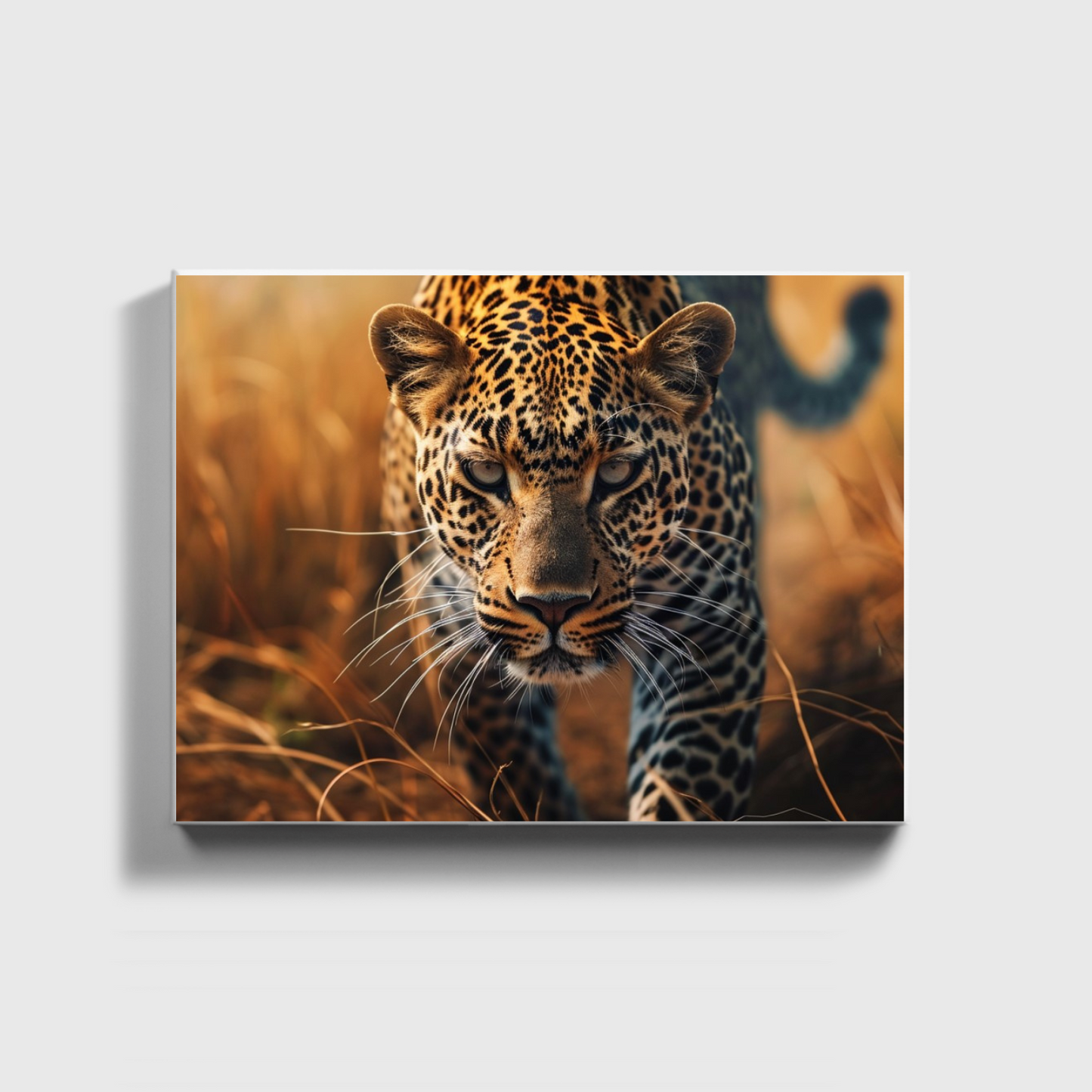 Leopard Prowling In Savannah