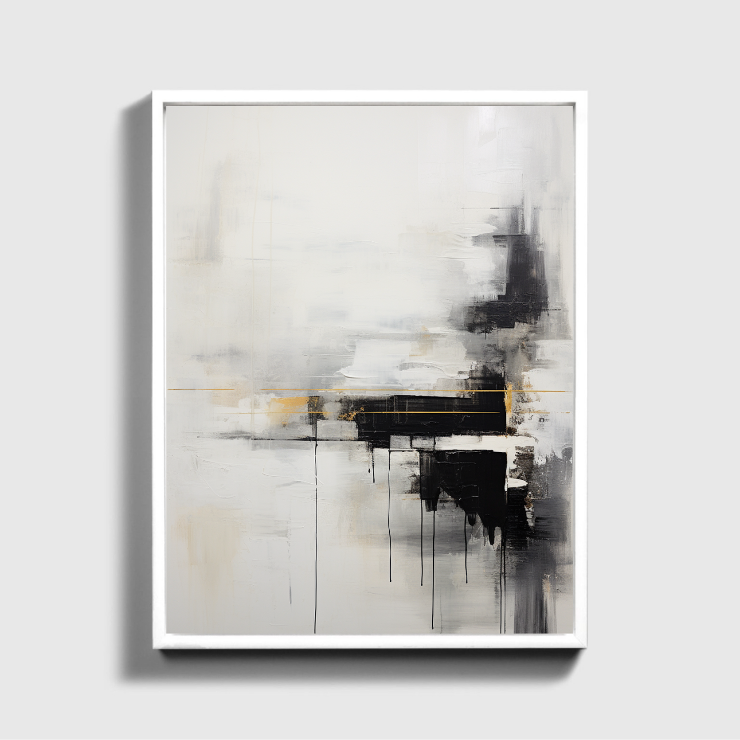 Abstract Painting Black And White