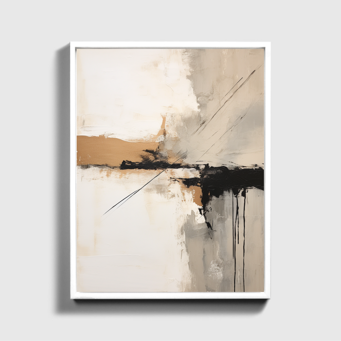 Abstract Painting Gray And Brown