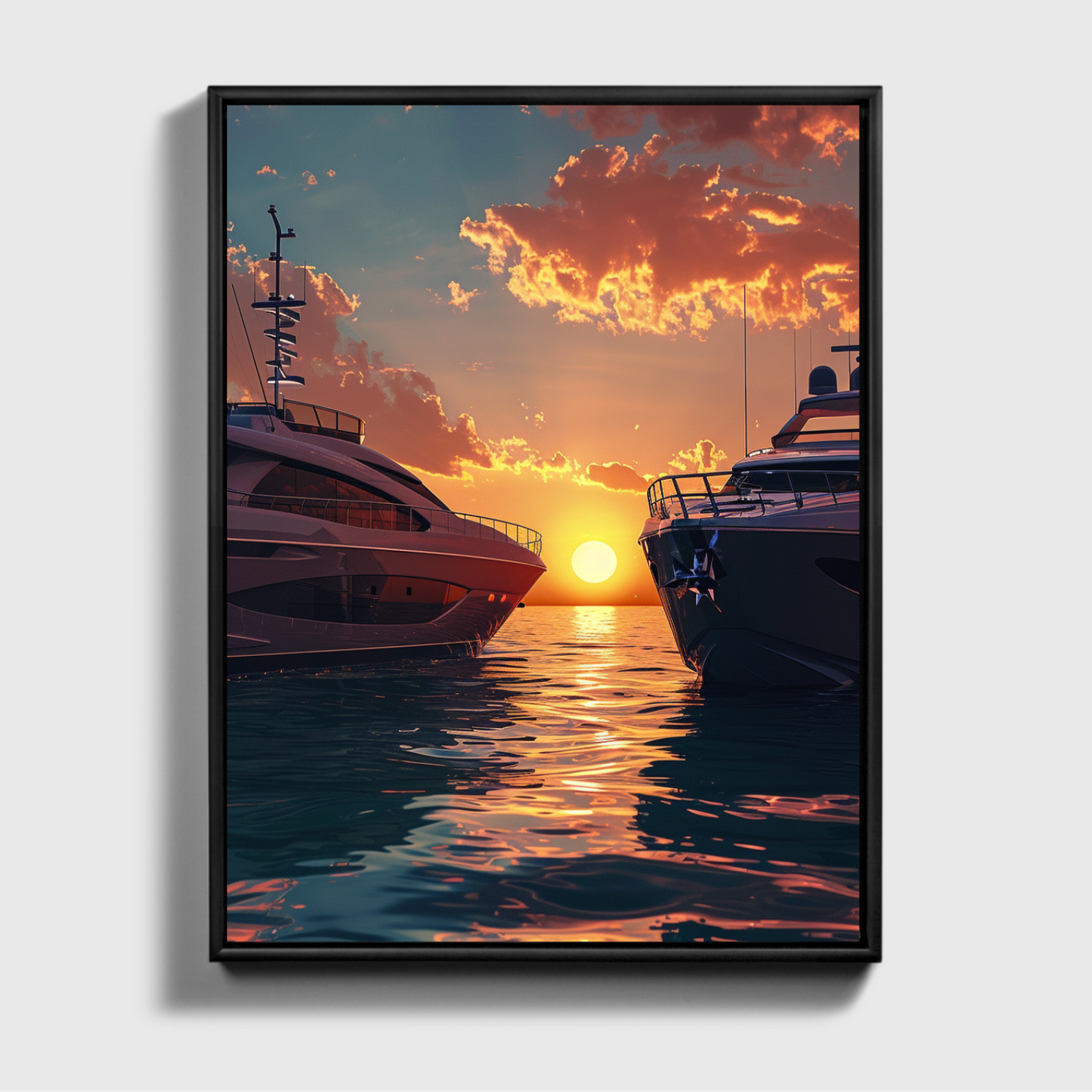 Sunset Yacht Drawing 2