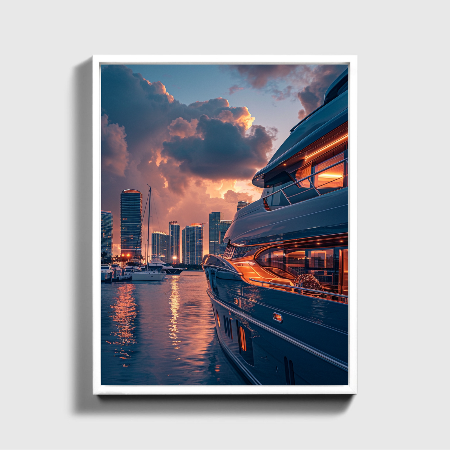 Luxurious Yacht Parked in Miami