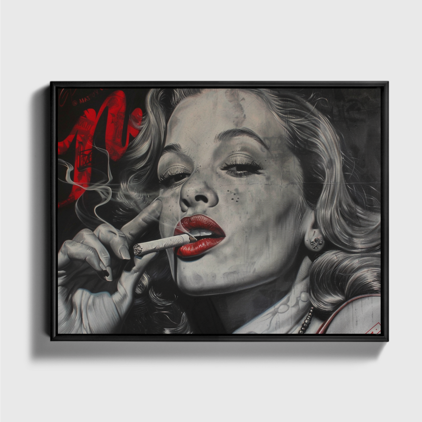 Lady Smoking a Cigare
