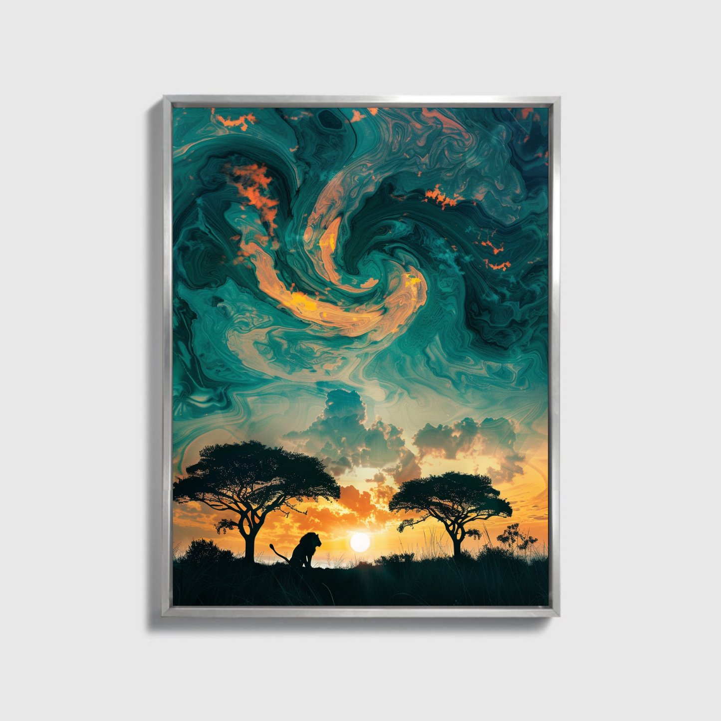 Lion painted