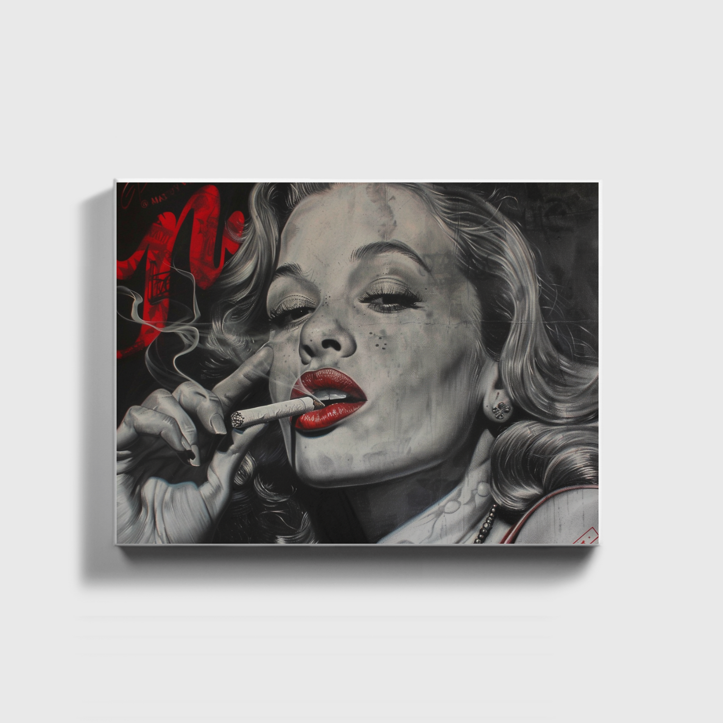 Lady Smoking a Cigare