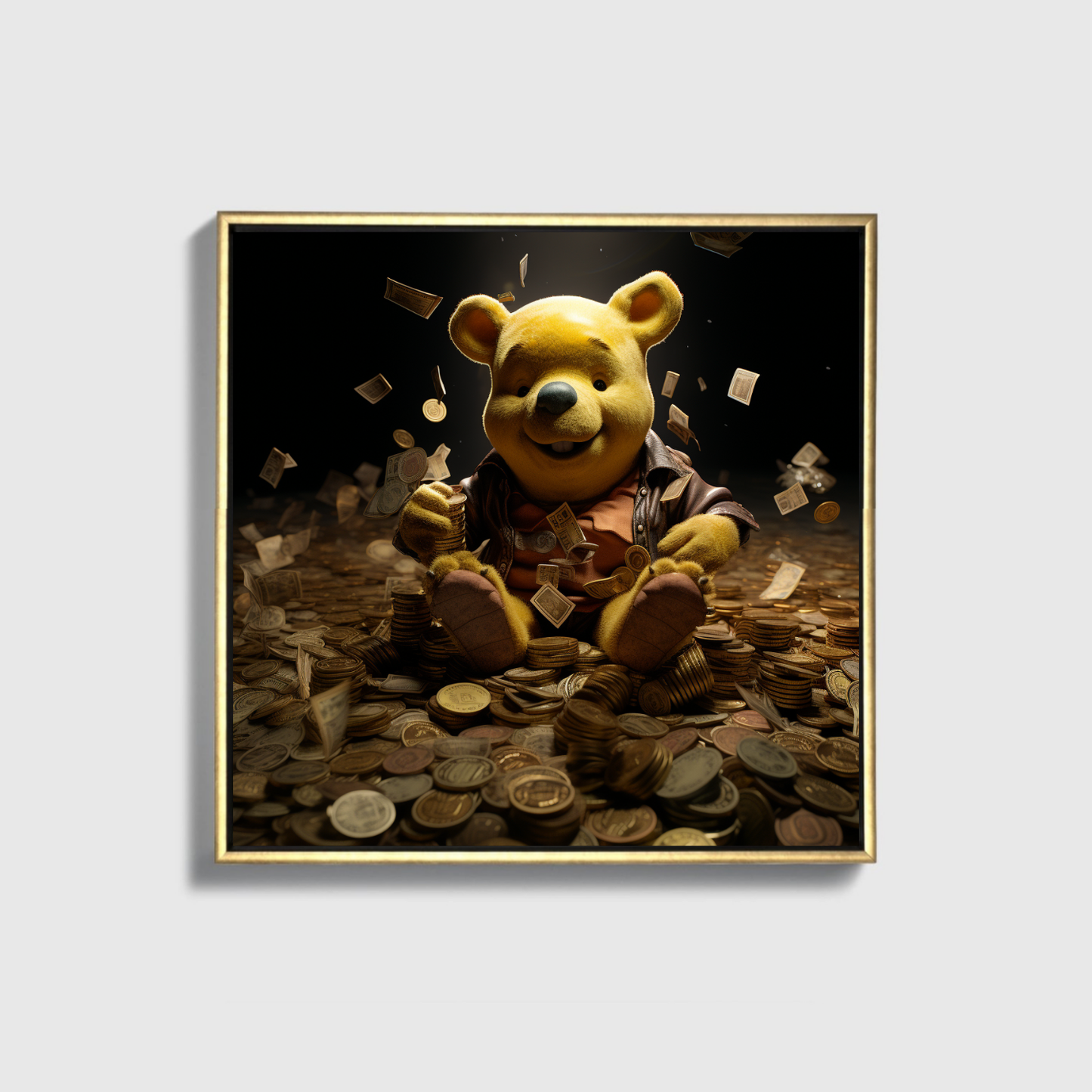 Winnie The Poo With Coins