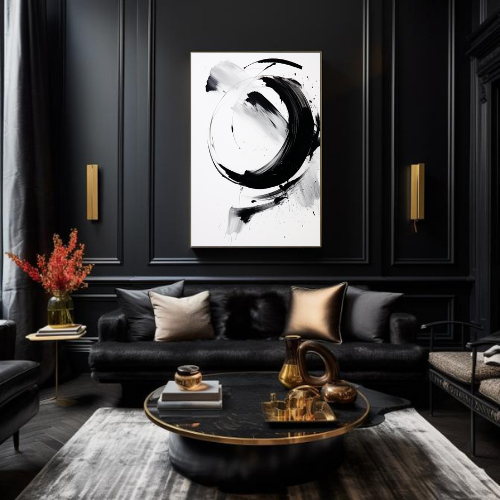 Abstract Black And White Painting 3.0