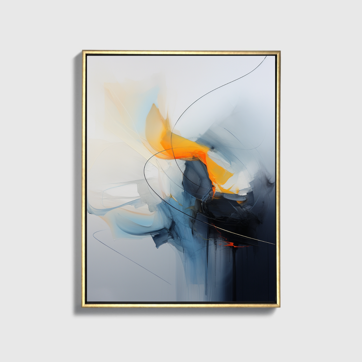 Abstract Painting Blue And Yellow
