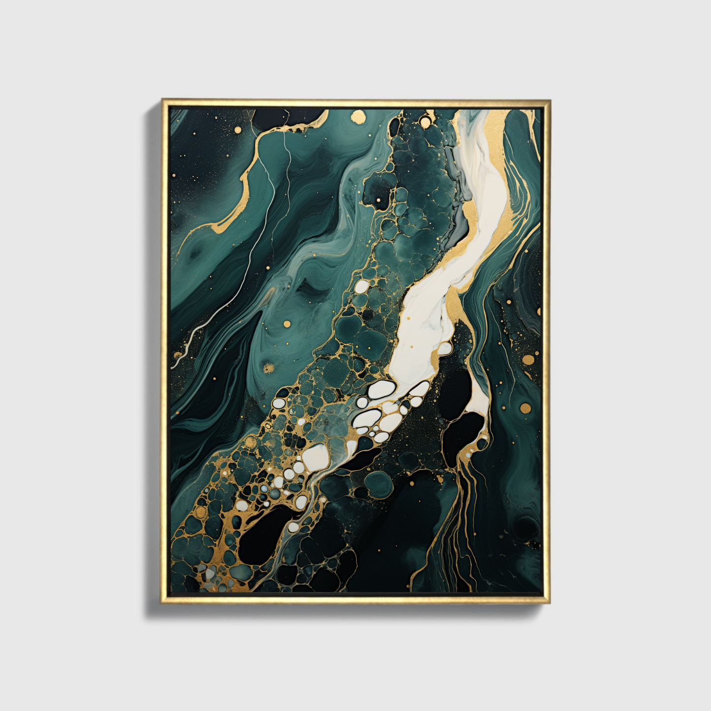 Oil Painting Green And Gold