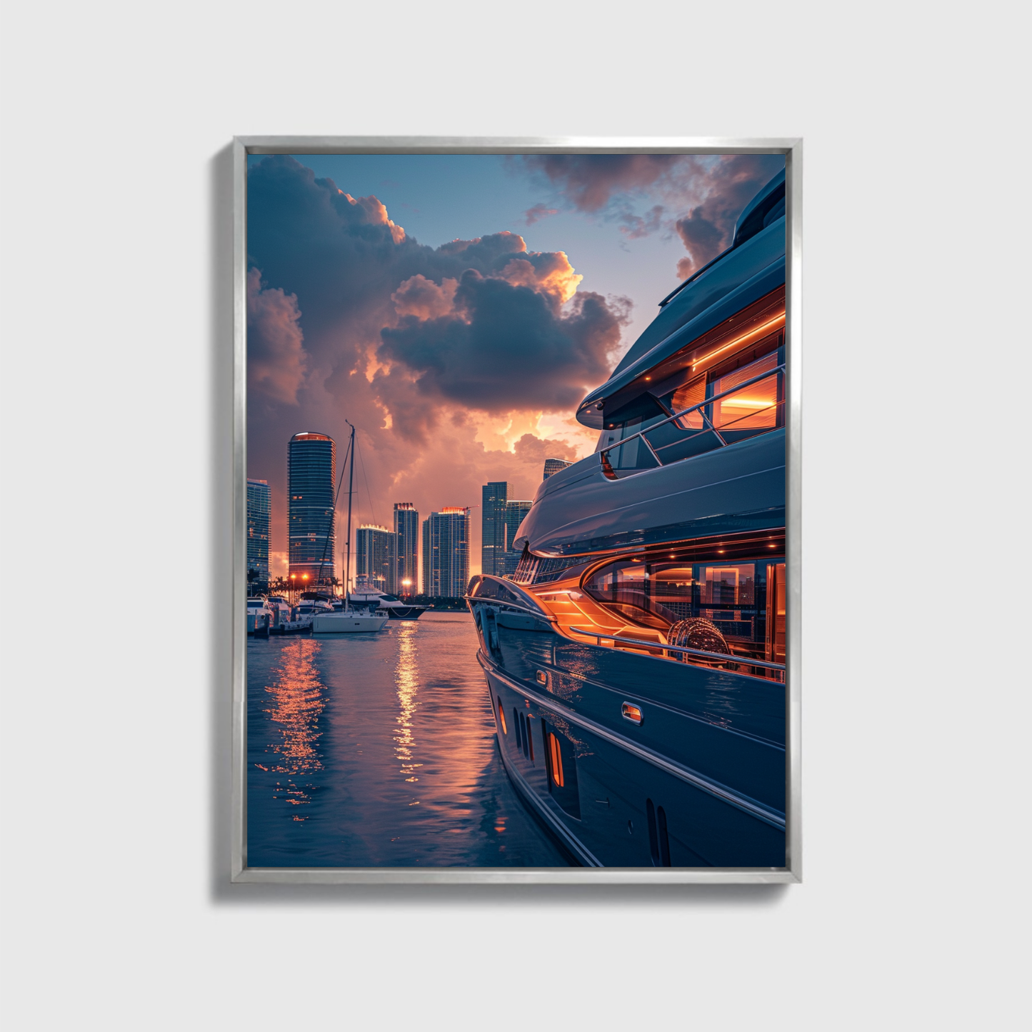 Luxurious Yacht Parked in Miami