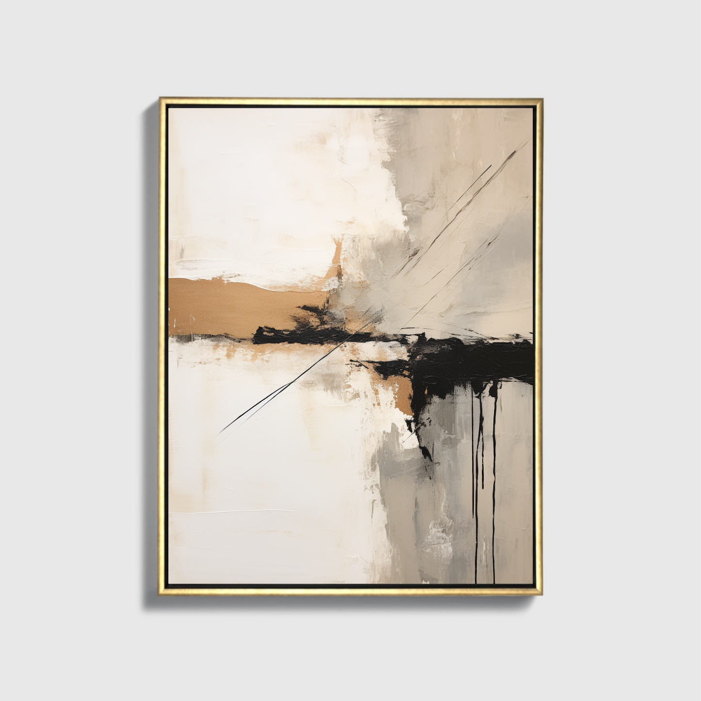 Abstract Painting Gray And Brown
