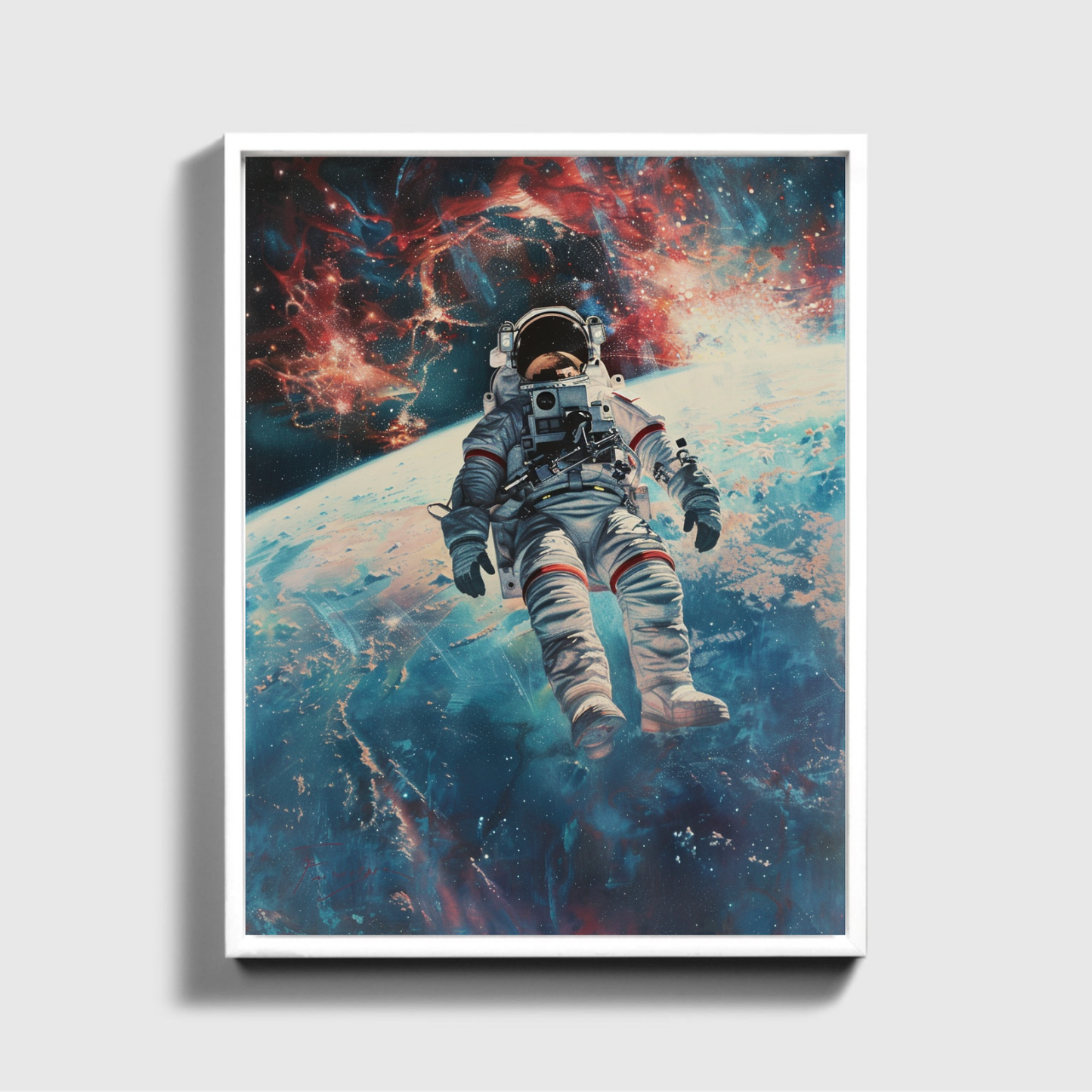 Austronaut Flying over Earth 2.0