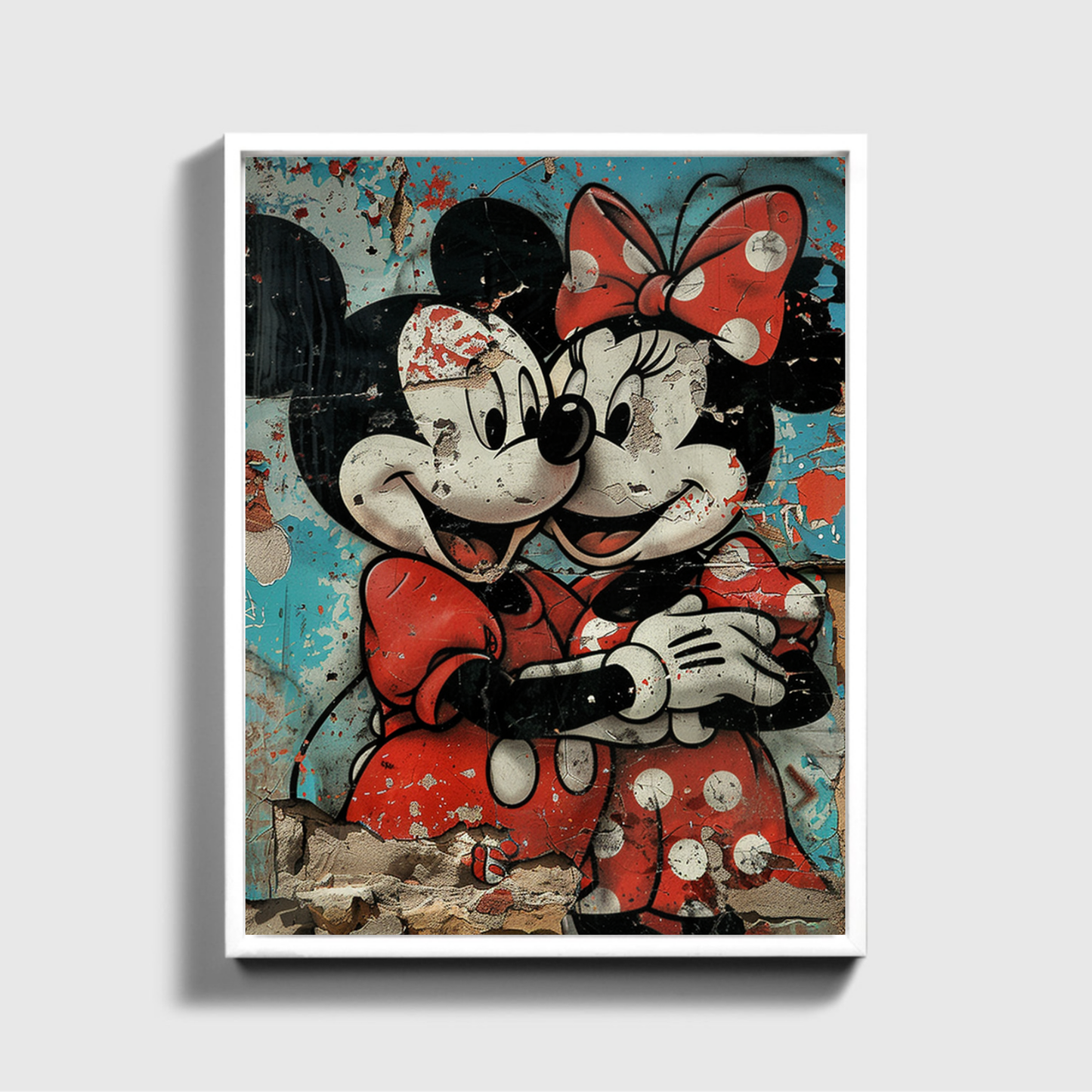 Mickey and minnie painted