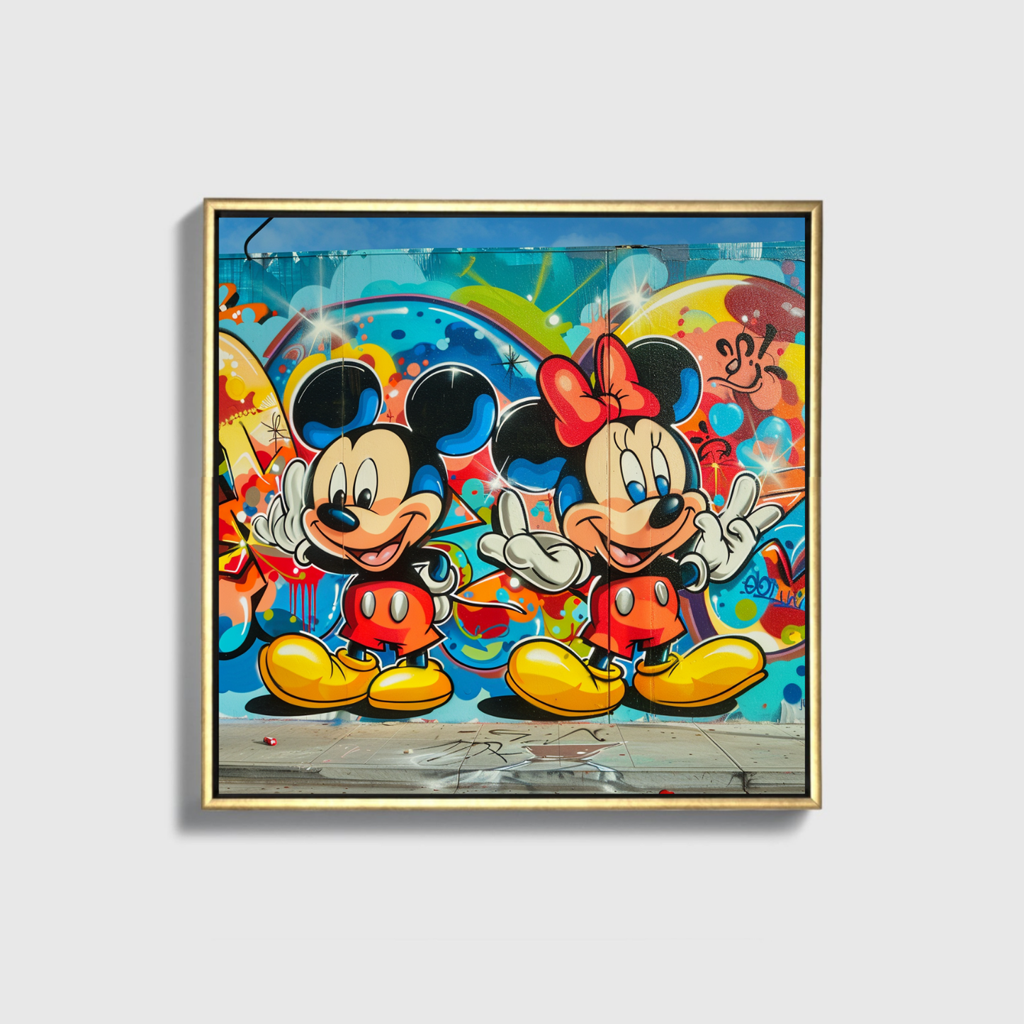 Painting of Mickey And Minnie Mouse