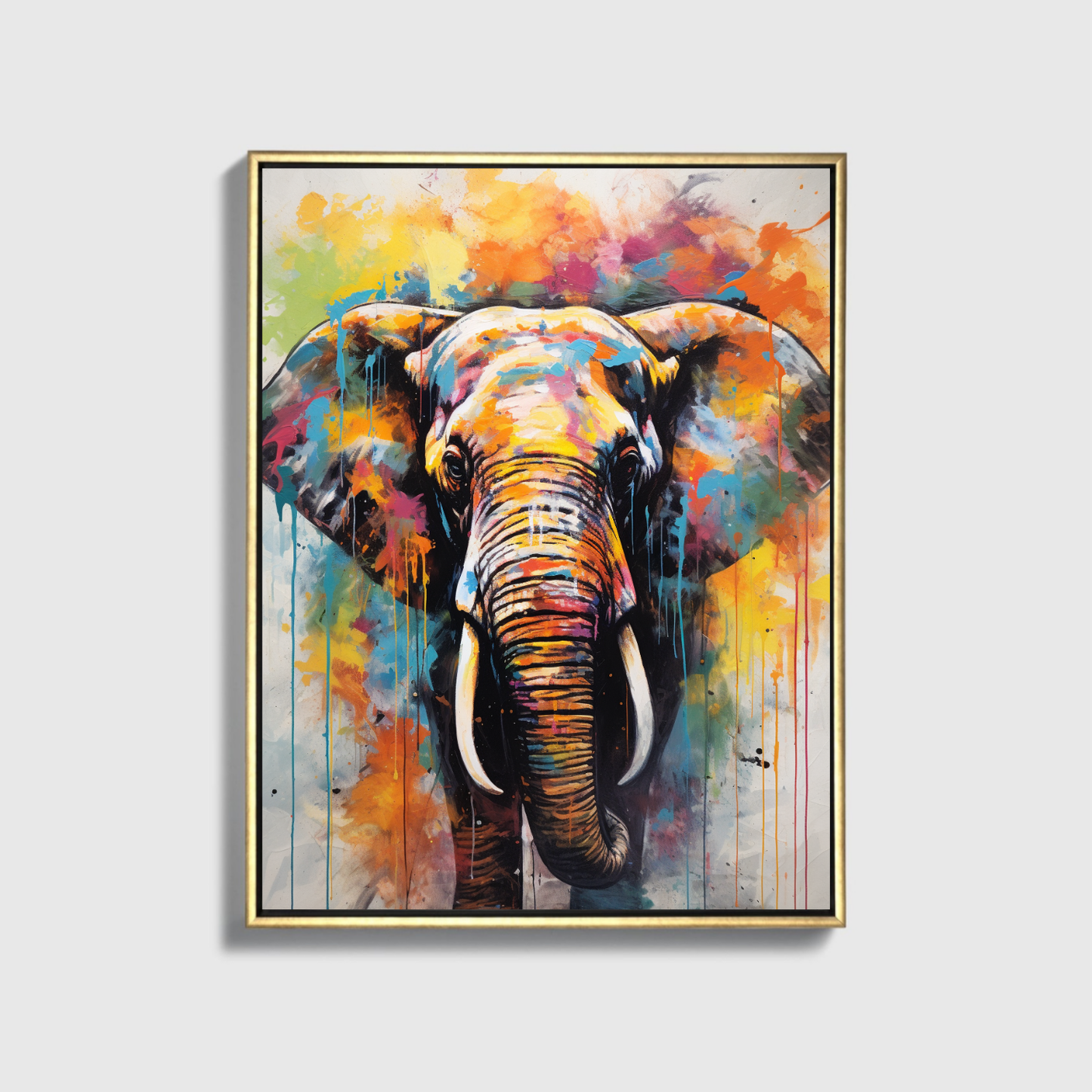Gemälde Bunter Elefant