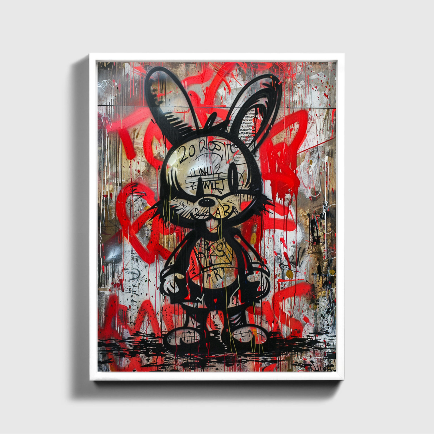 Bunny Gravity On Wall