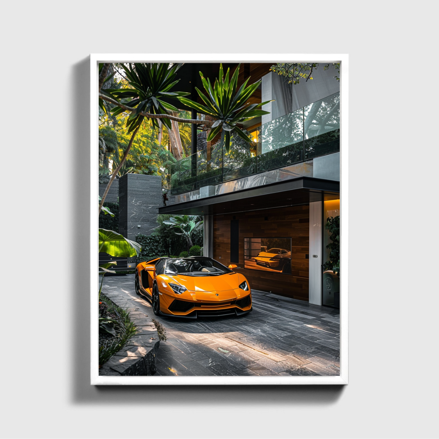 Luxury Mansion WIth Yellow Lambo