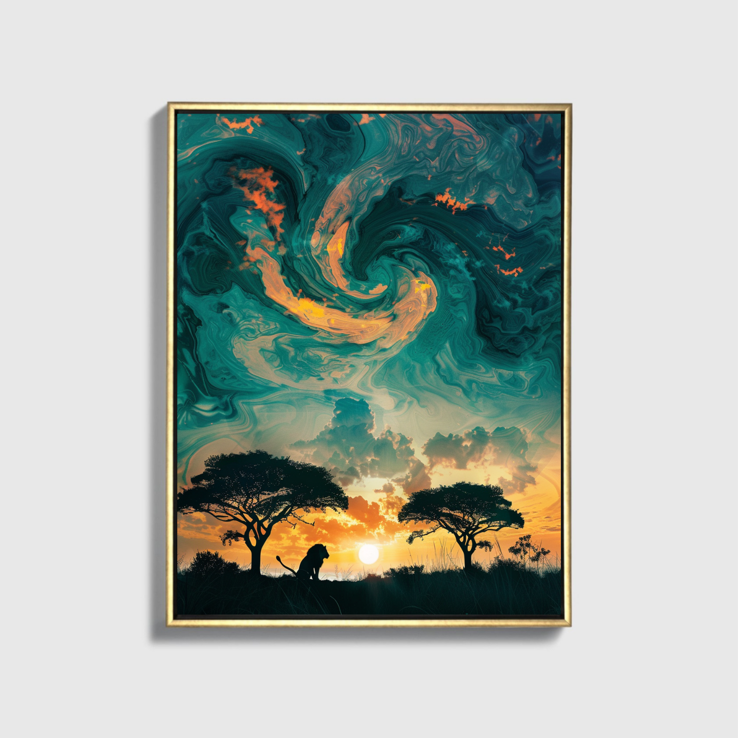 Lion painted