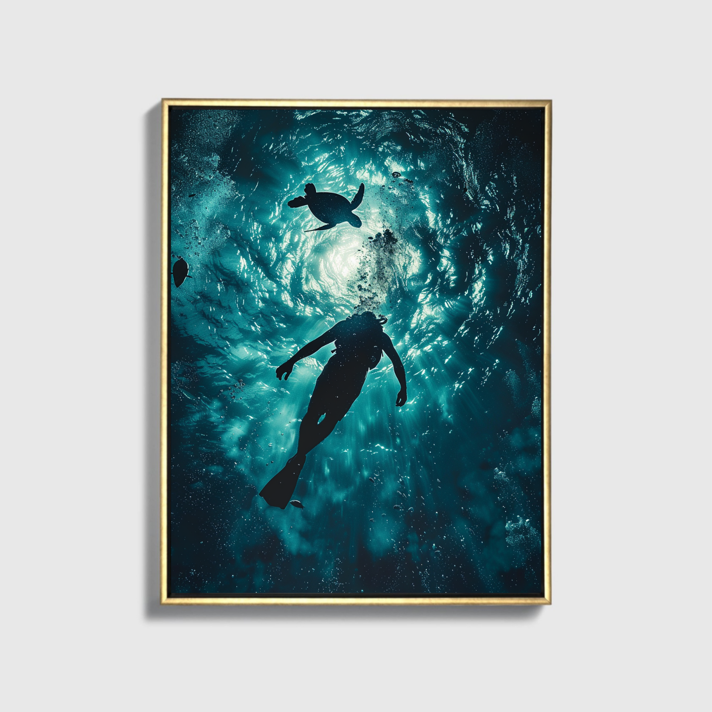 Man Dives in Ocean