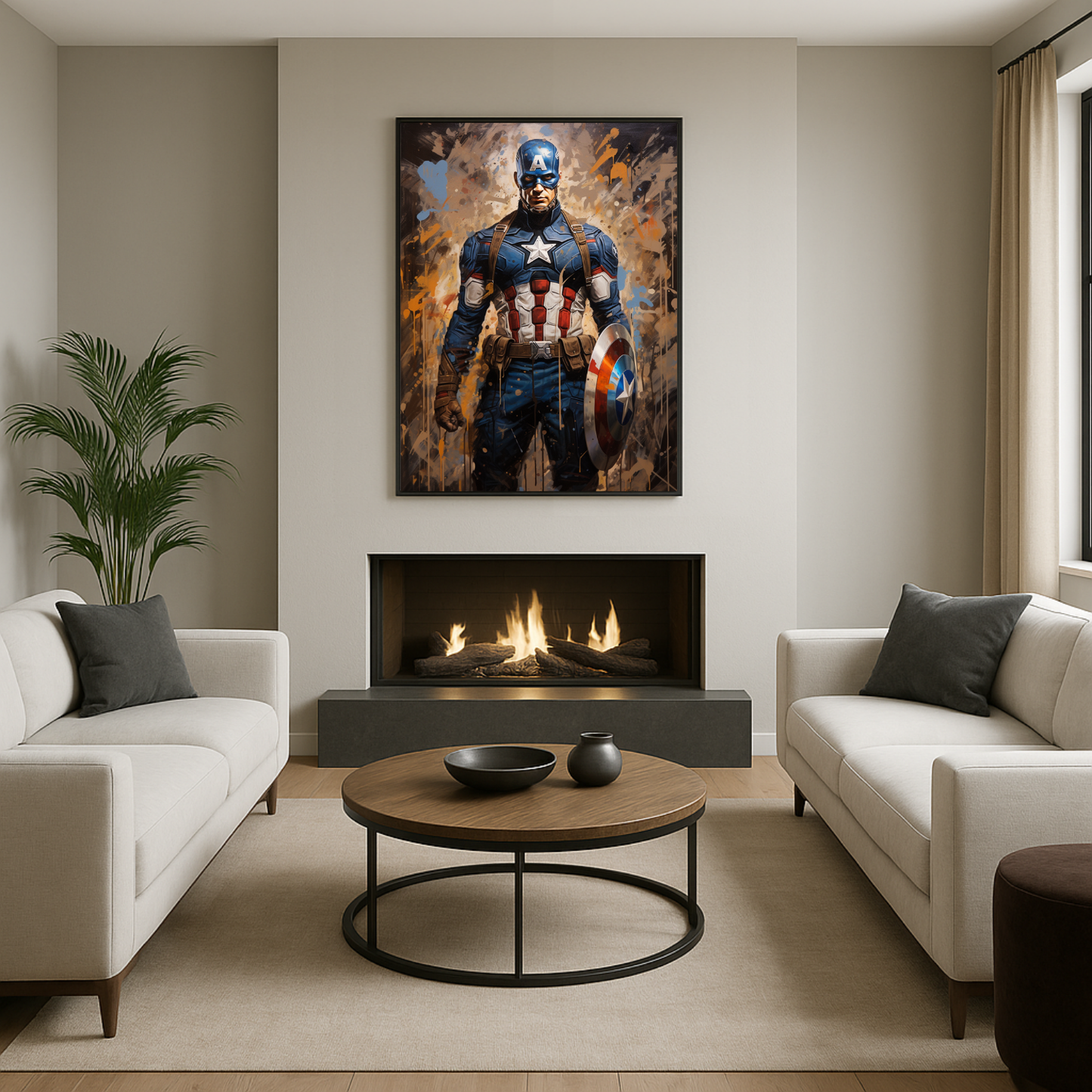 Painting of Captian America
