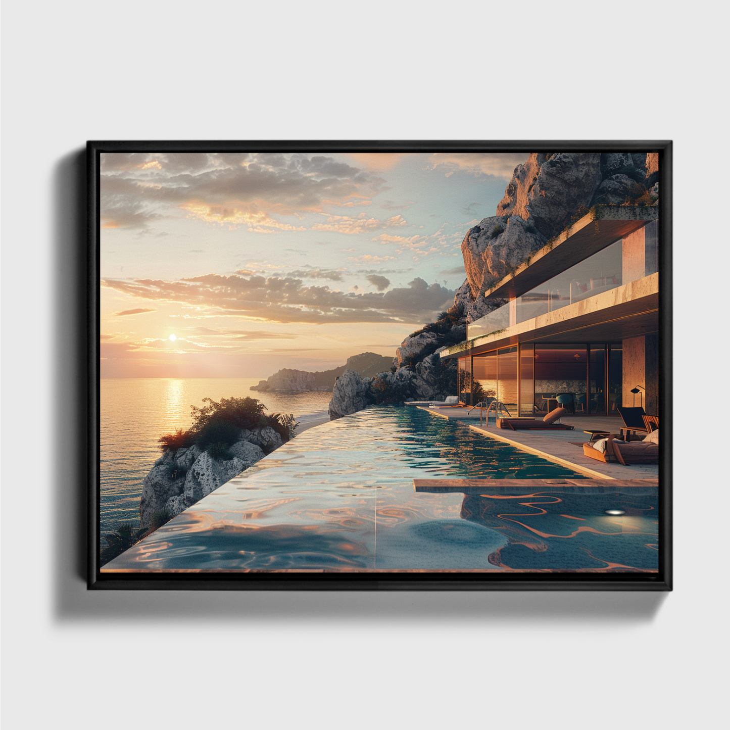Pool villa sunset