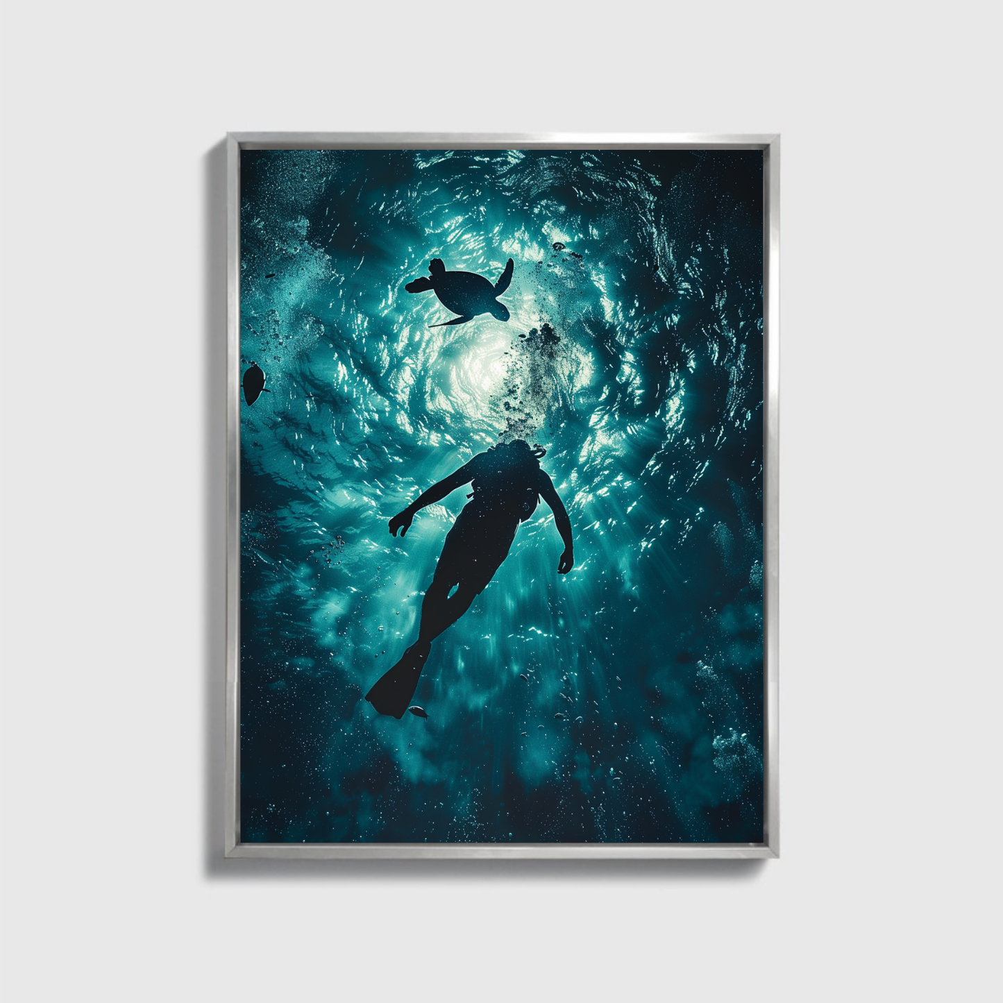 Man Dives in Ocean