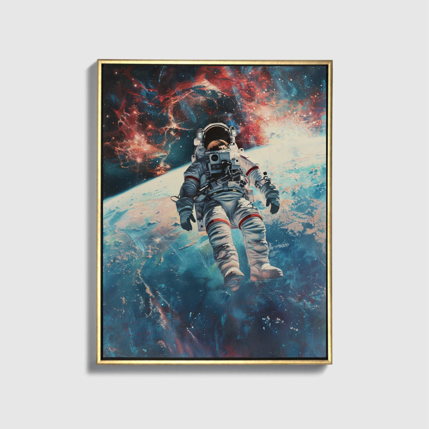 Austronaut Flying over Earth 2.0