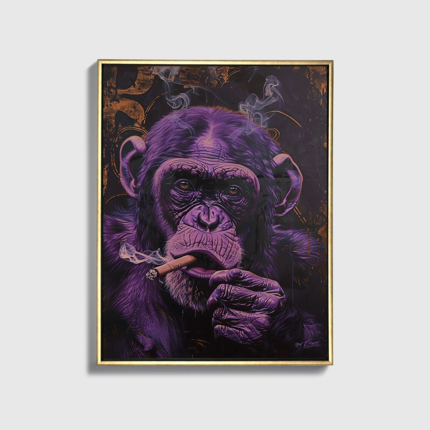 Purple Ape painted