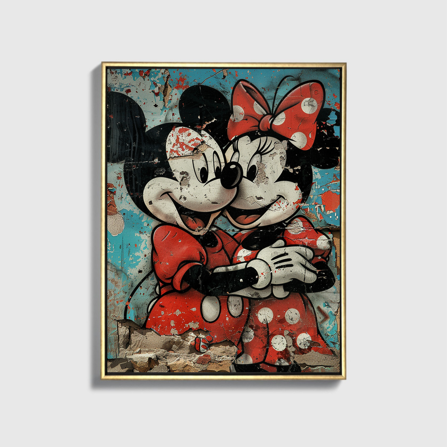 Mickey and minnie painted