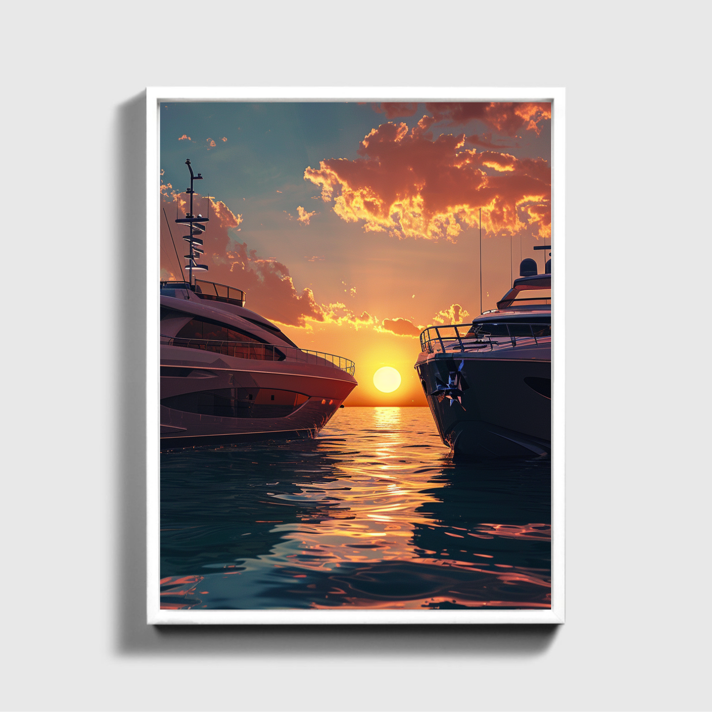 Sunset Yacht Drawing 2