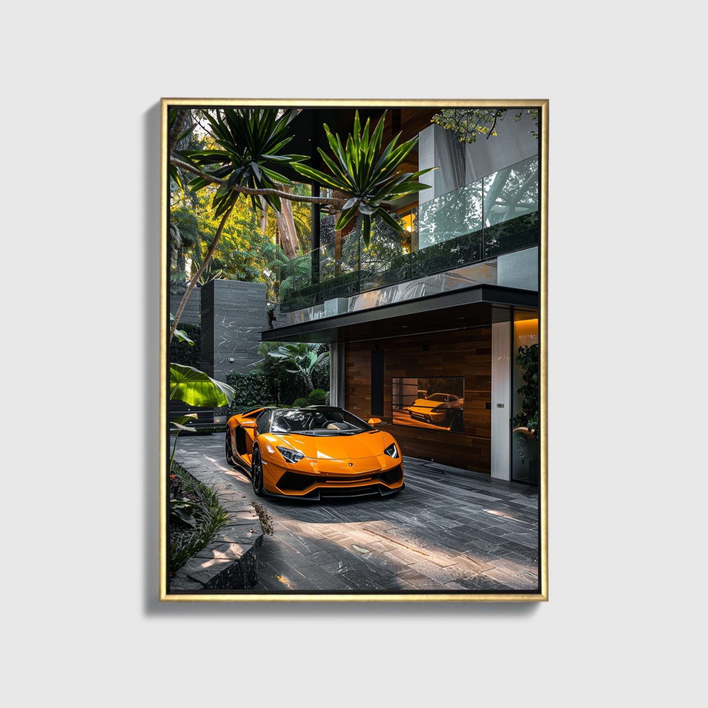 Luxury Mansion WIth Yellow Lambo