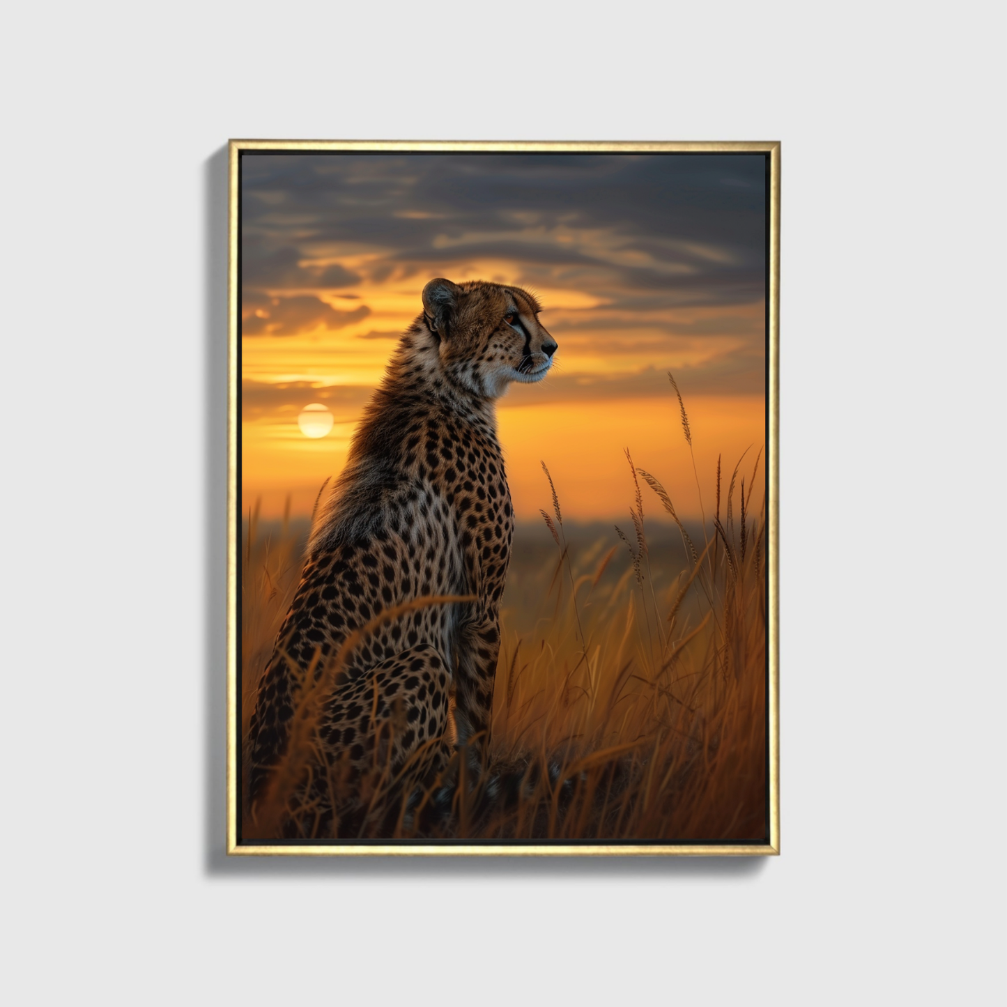 Cheetah Savannah Sunset