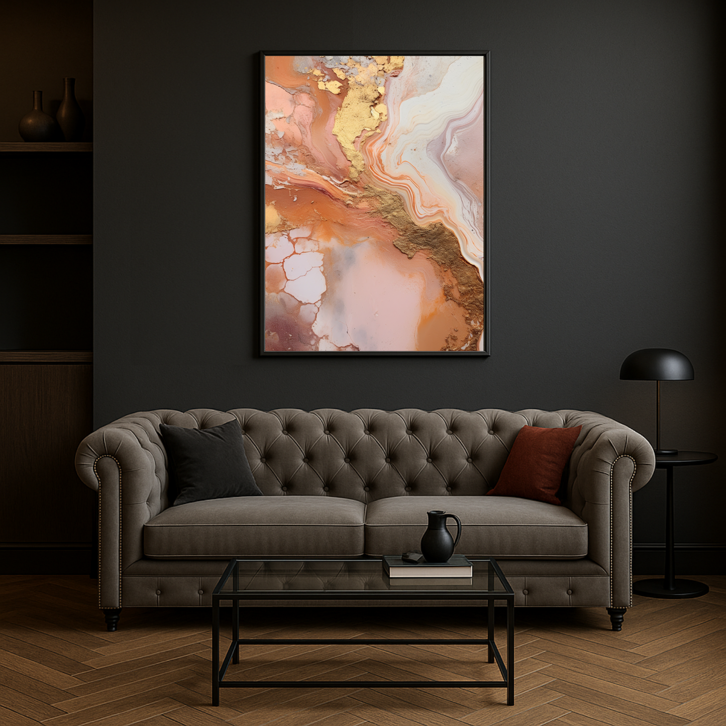 White And Orange Painting