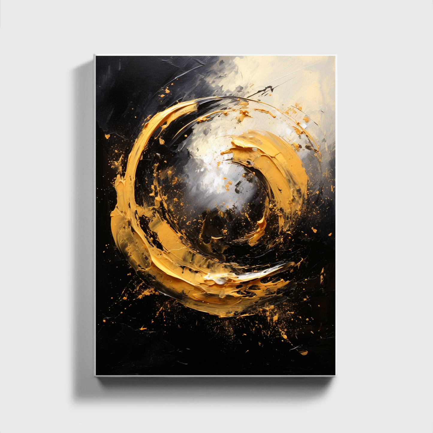 Modern Painting With Black And Gold 2.0
